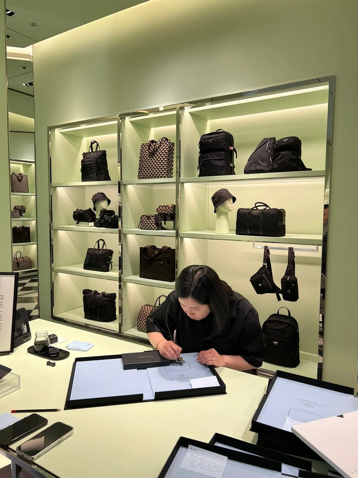Live Calligraphy for Prada