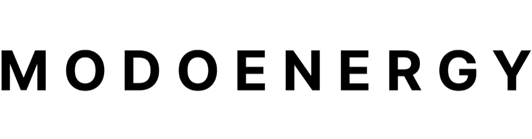 The word 'MODENRGY' written in bold black uppercase letters on a white background.