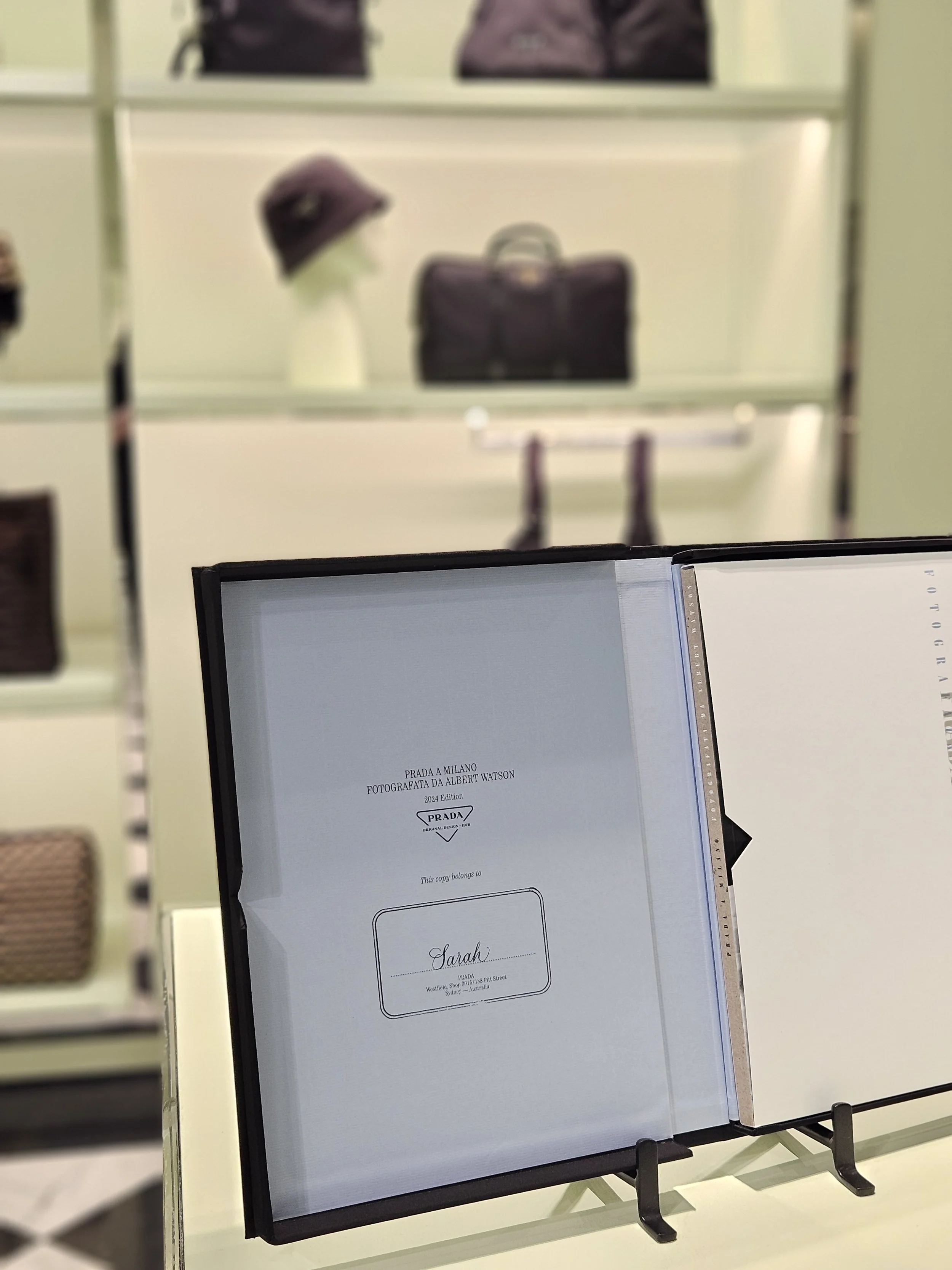 Copperplate Script for Prada