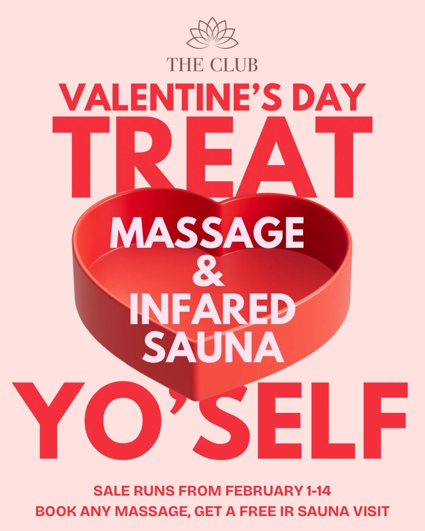 We are LOVING the Infared and want you to check it out too! Book any massage Feb 1-14, and that sauna visit will be on us. 

What&rsquo;s the point? We&rsquo;d love to tell you. Infared benefits include:
-improved circulation
-detoxification
-stress 