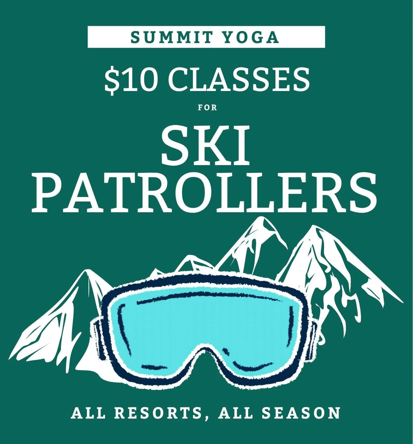 Patrollers! Time for some self care. Email your patroller ID to hello@summityogapc.com and we&rsquo;ll get you set up.