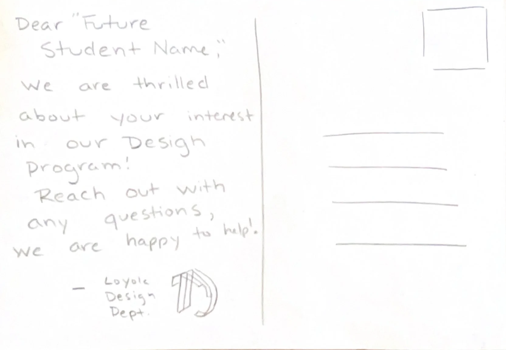 Postcard Idea (Back)