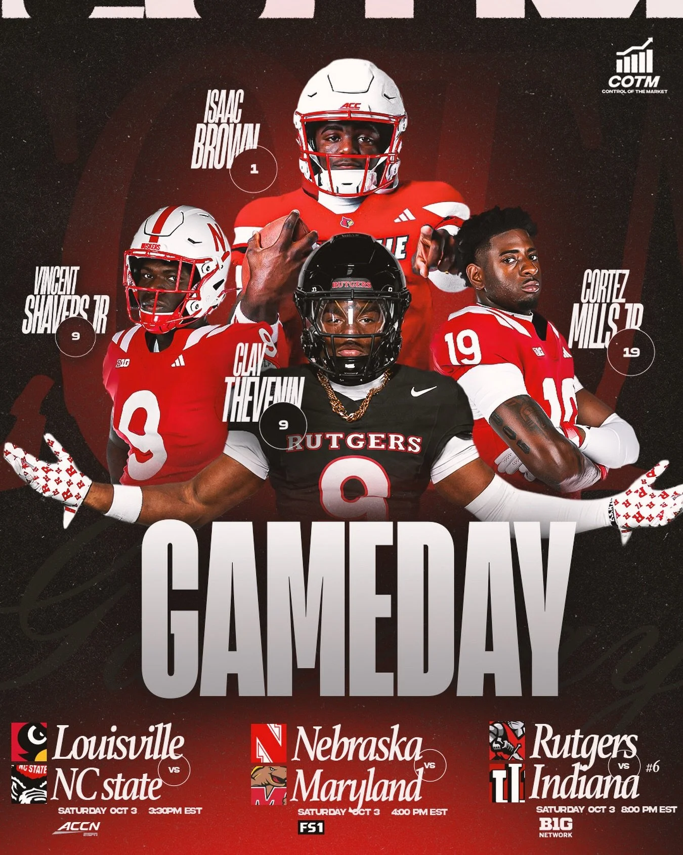 Game day! Catch our guys in action this evening! 🏈📈
