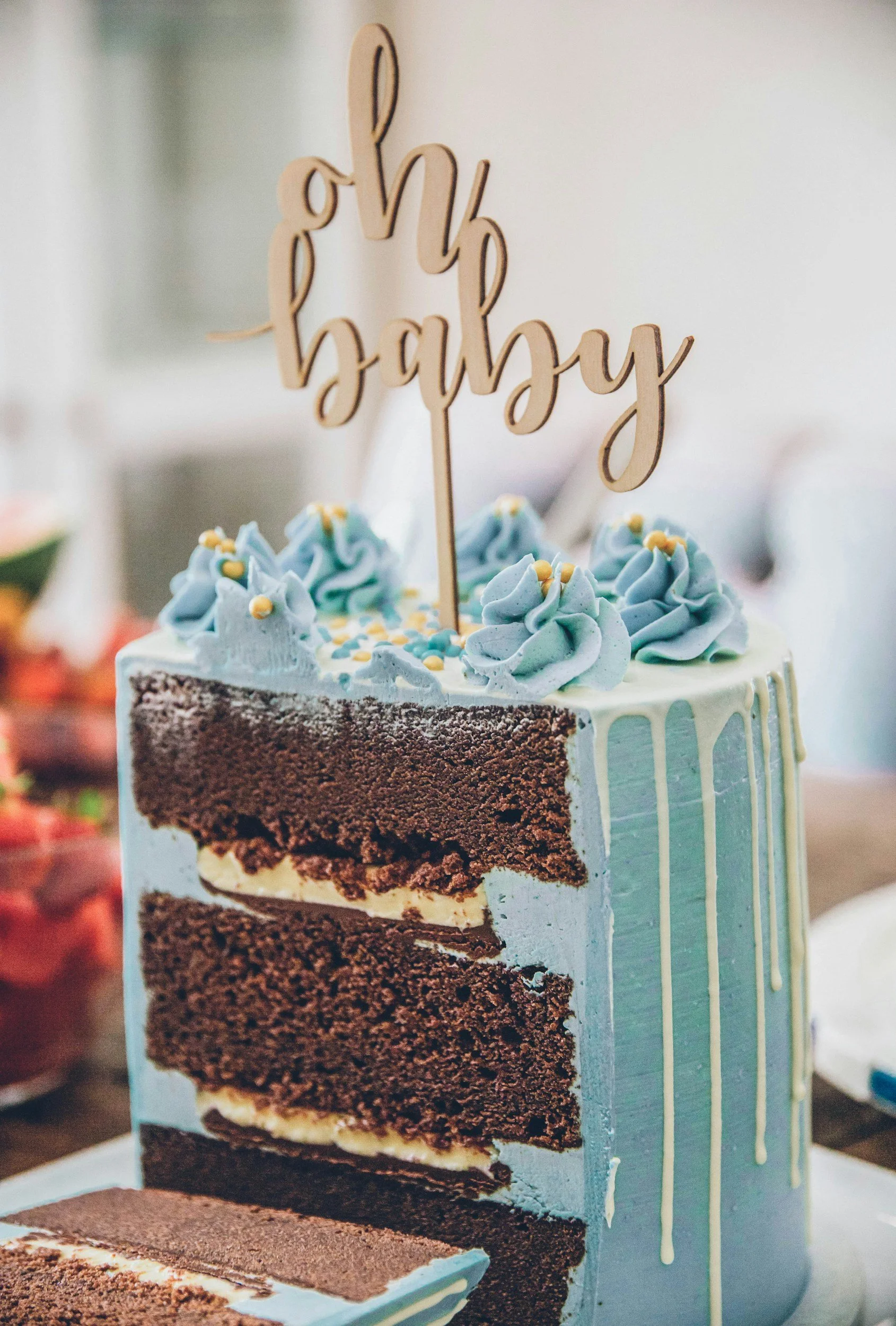 Celebratory dessert display at a private party — pair your event with a custom mobile espresso bar from The Caffeinated Cup, serving baby showers and graduation parties in South Jersey