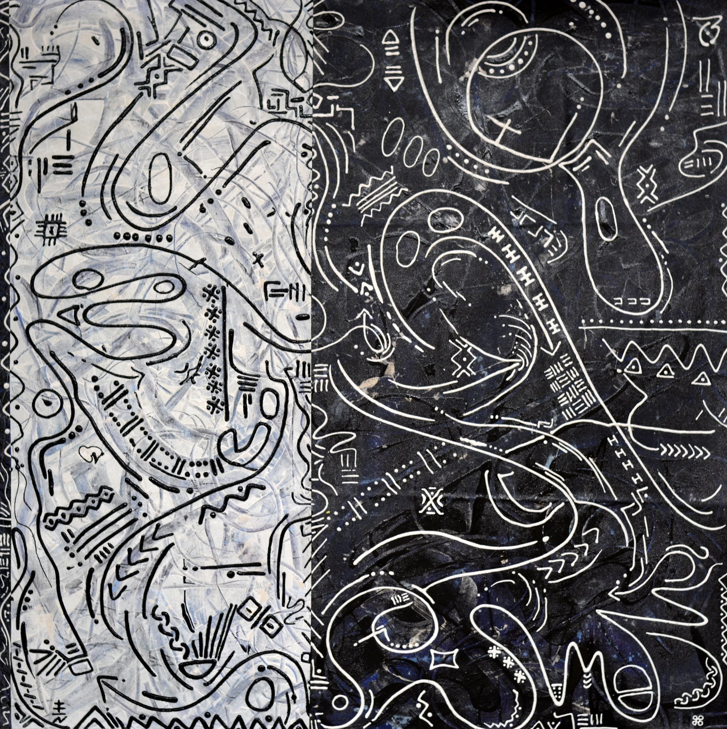 Noir Et Blanc by Vincent Keele
60x60 Acrylic on Canvas