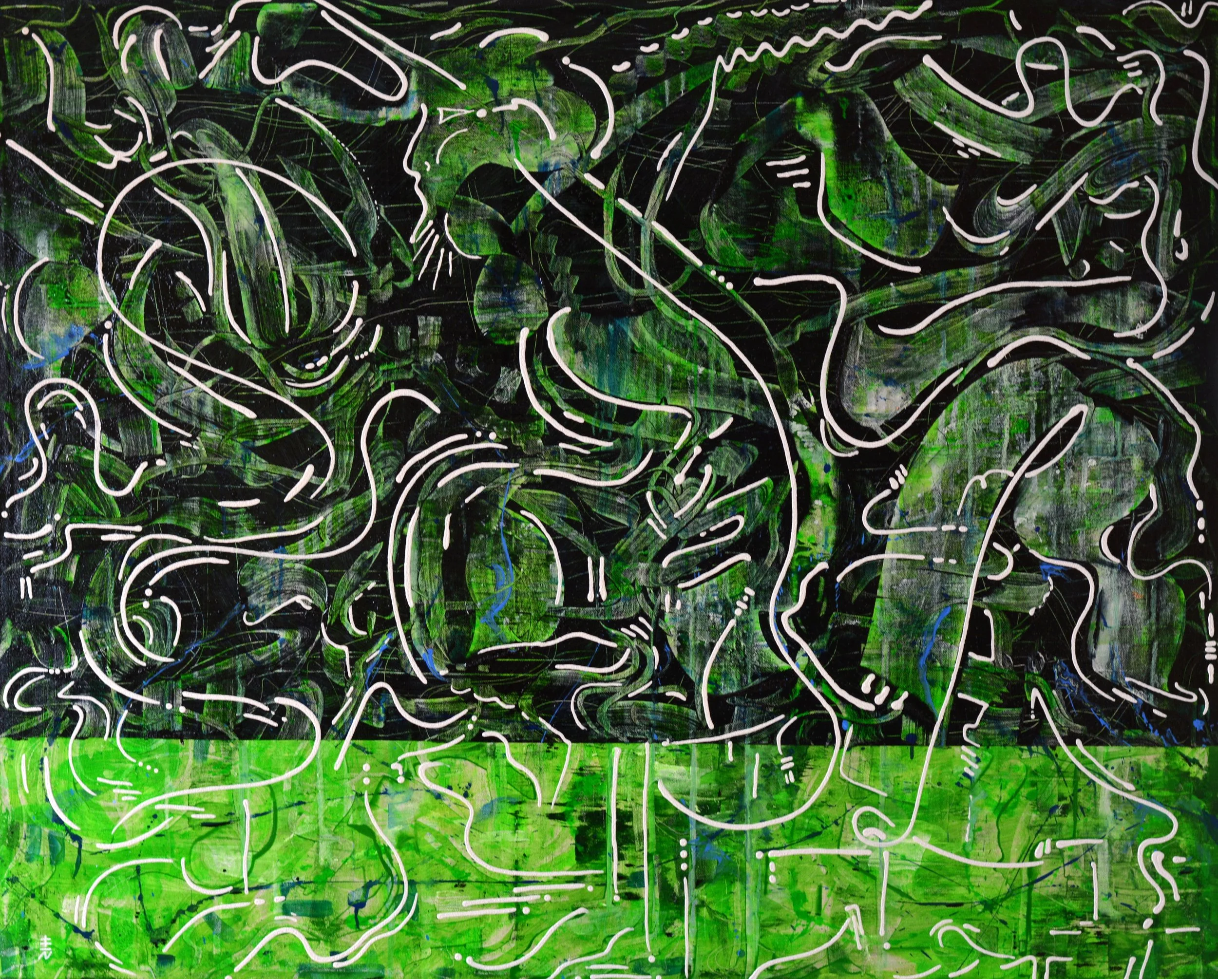 Blue and Green by Vincent Keele
48x60 Acrylic on Canvas