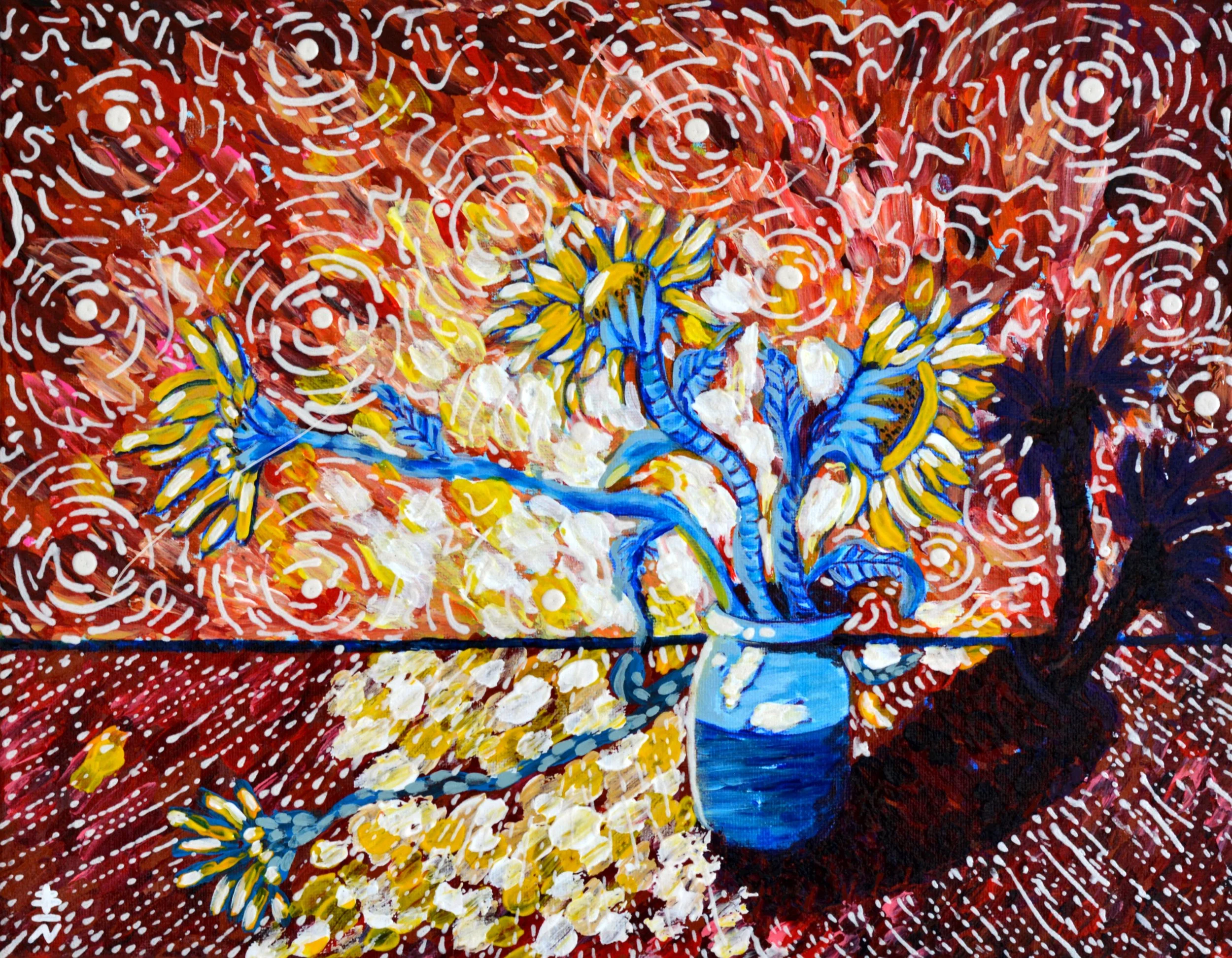 Blue Vase of Sunflowers.jpg