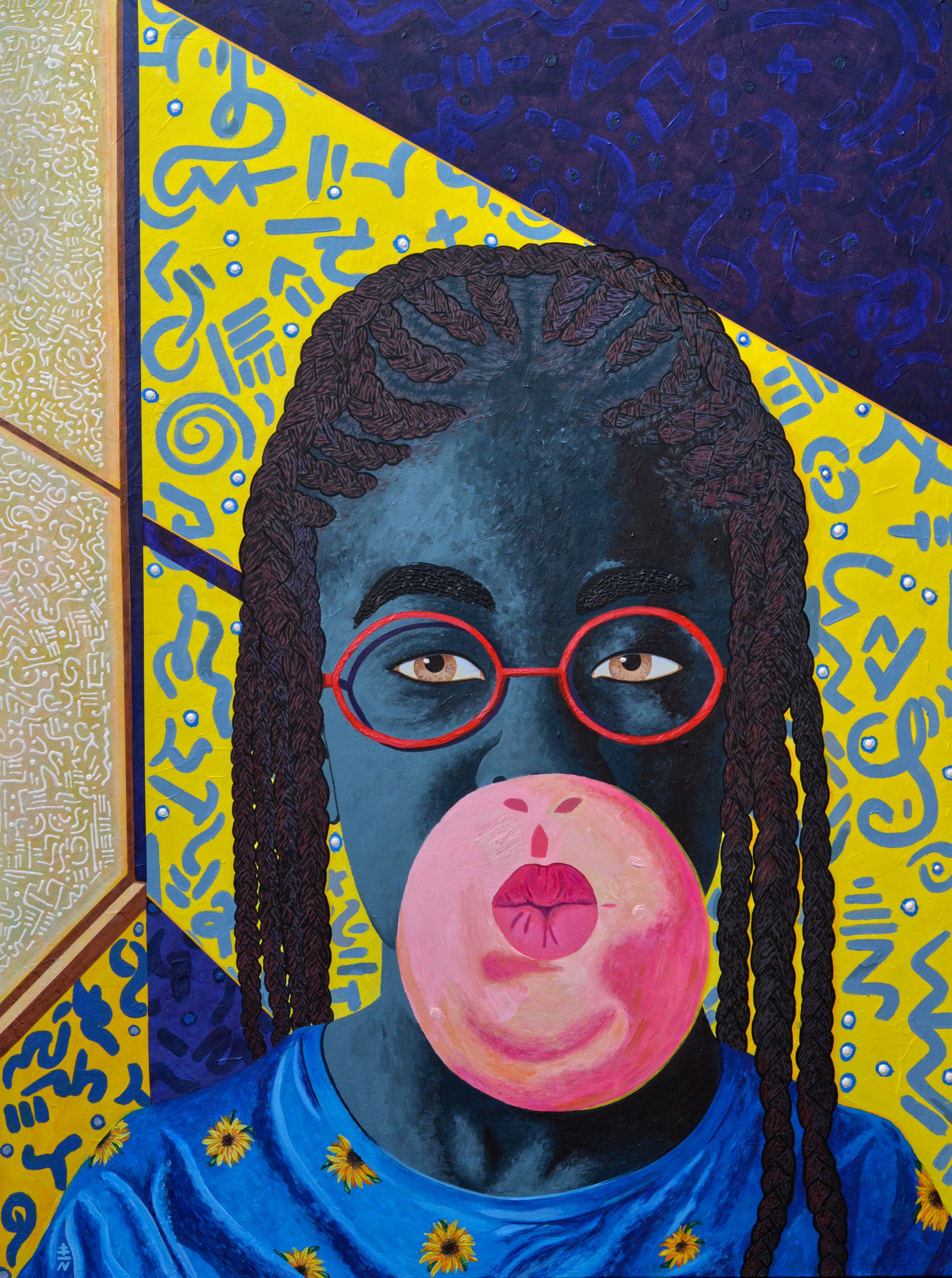 Girl With The Pink Bubble