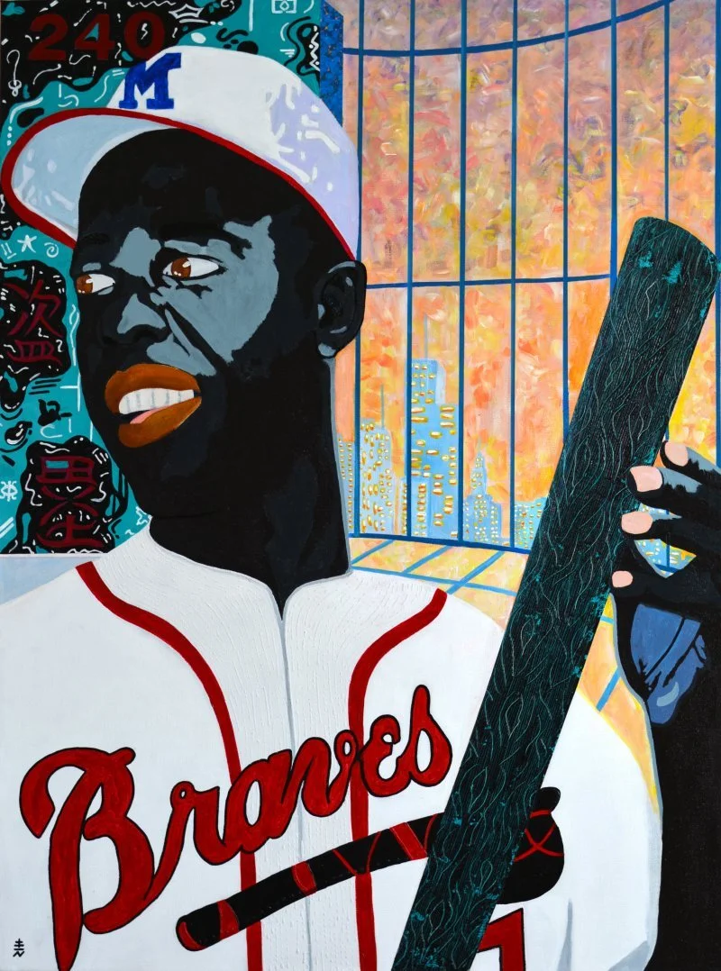 Hank Aaron 240 by Vincent Keele
40X30 Acrylic on Canvas