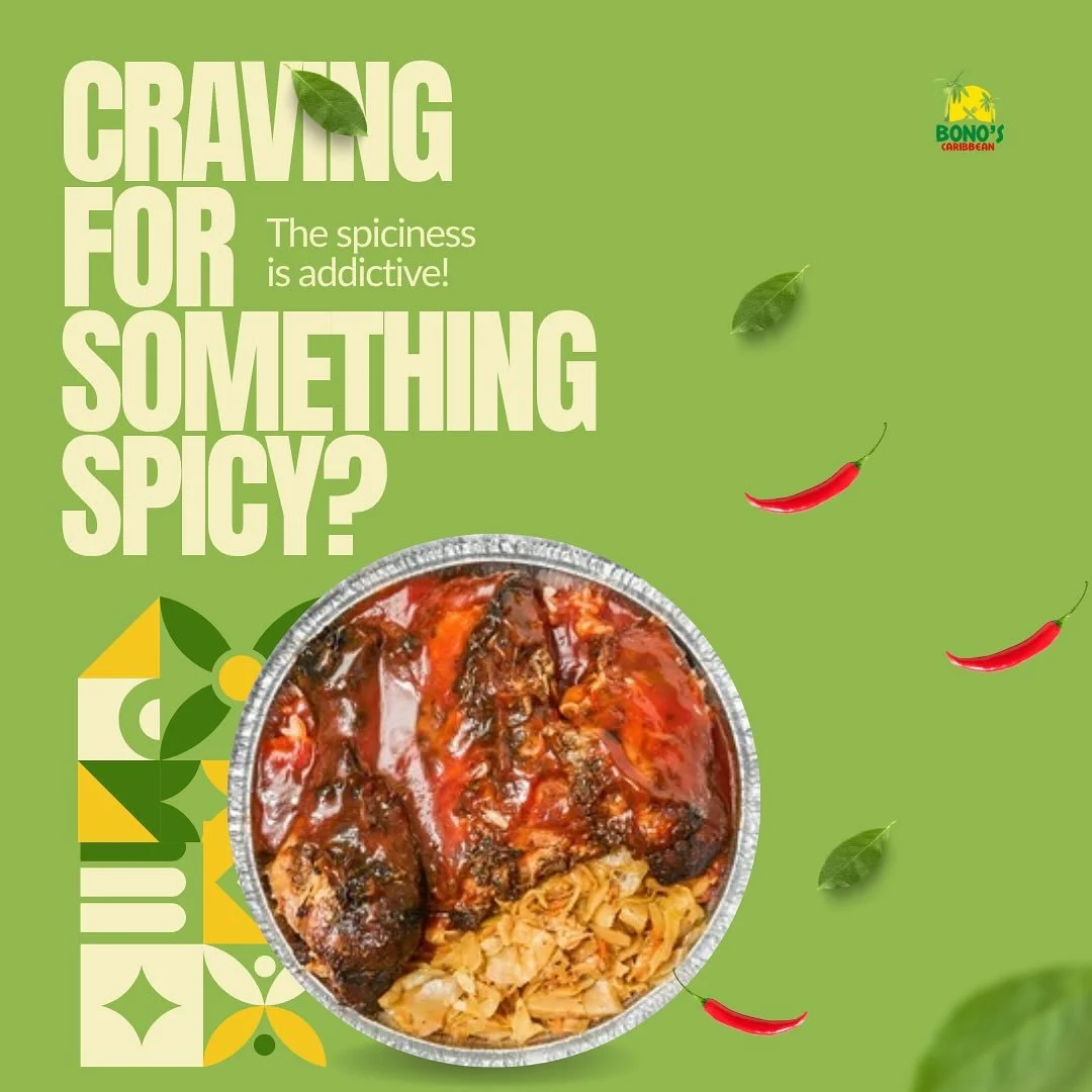 🔥Craving something spicy and tasty?

Try Our Jerk Chicken! 🔥

Spicy, smoky, and straight-up addictive. Our Jerk Chicken is marinated in a bold blend of Caribbean spices, then grilled to perfection. 

Every bite is juicy, fiery, and packed with flav