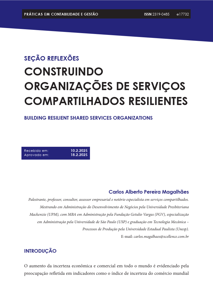 CONSTRUINDO ORGANIZAÇÕES DE SERVIÇOS COMPARTILHADOS RESILIENTES