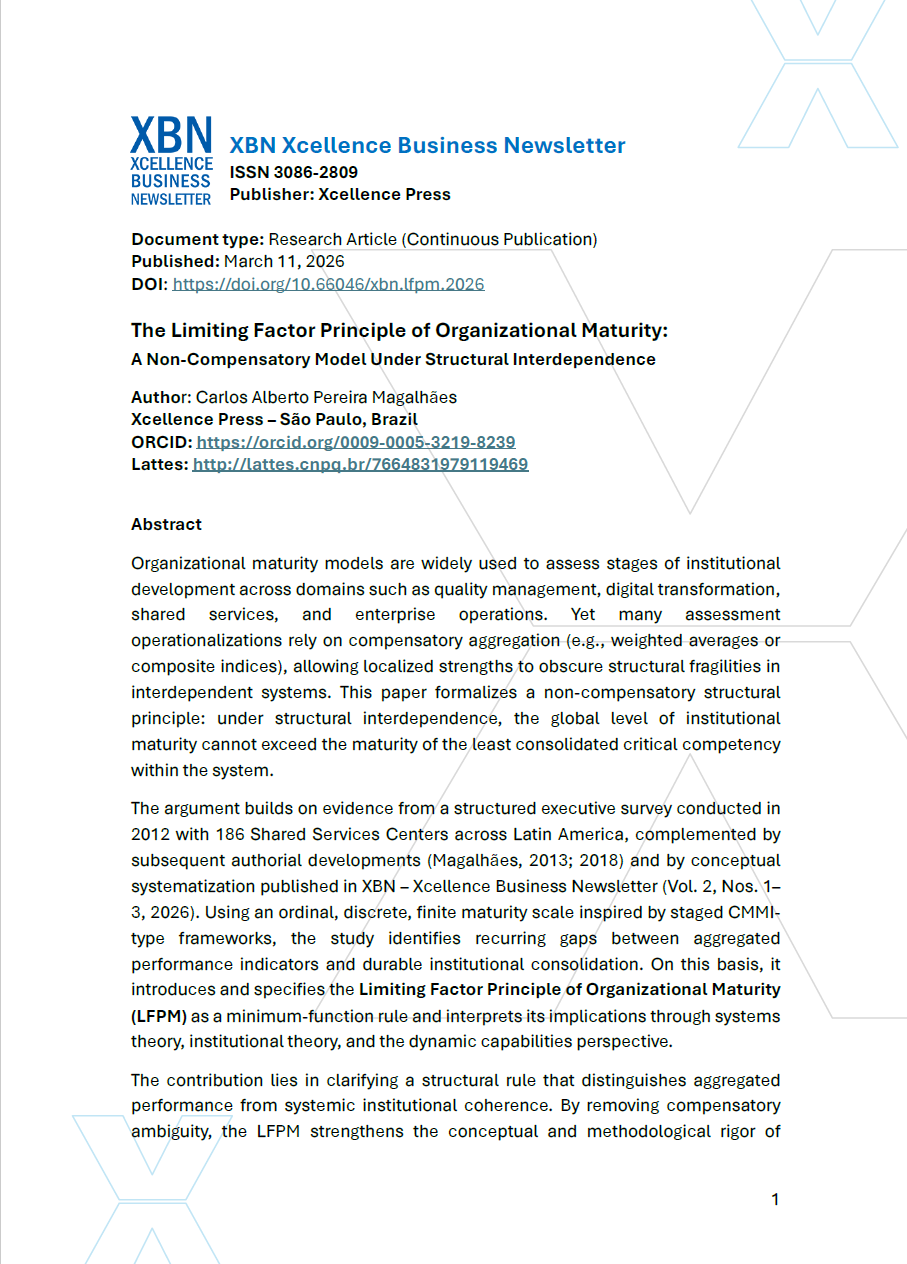 The Limiting Factor Principle of Organizational Maturity