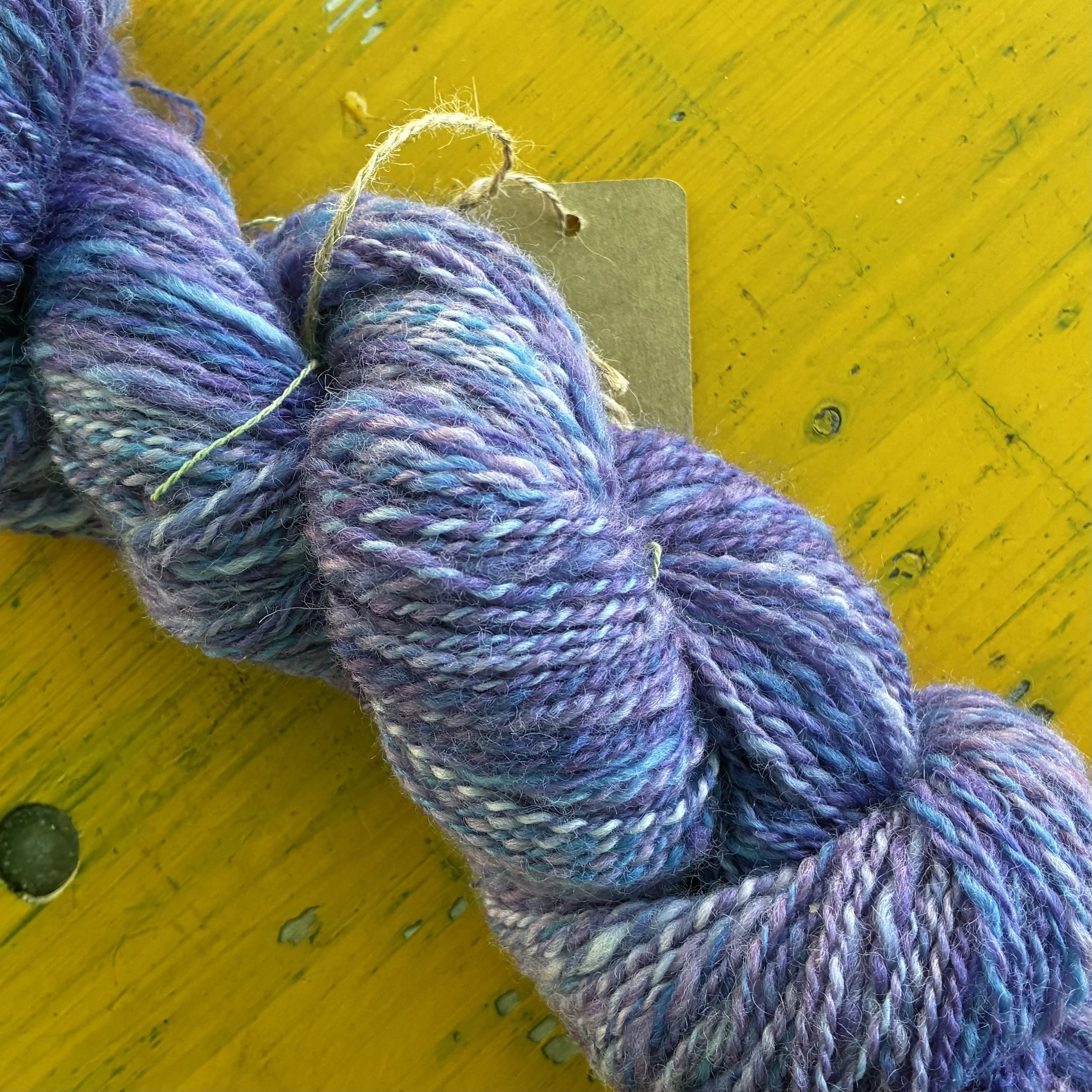 Hand-dyed, Hand-spun Yarn (purples)