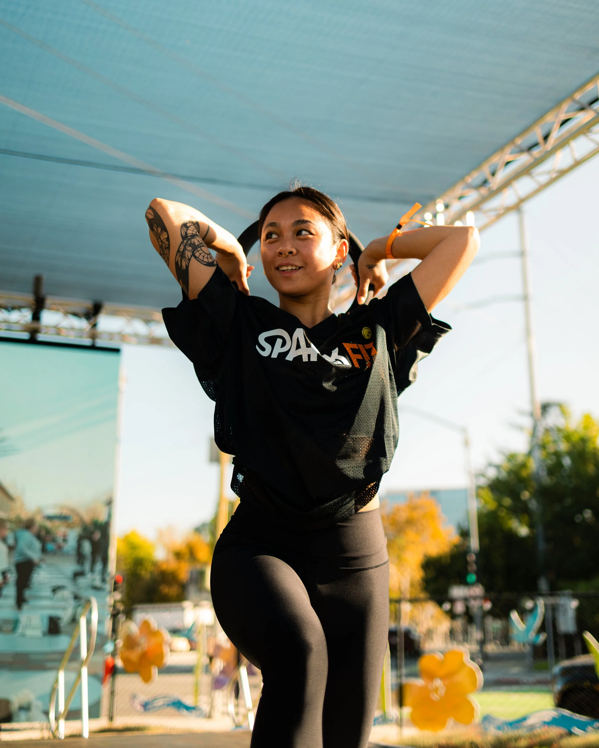 Explore SPARK F!T outdoor fitness classes at SPARK Social San José