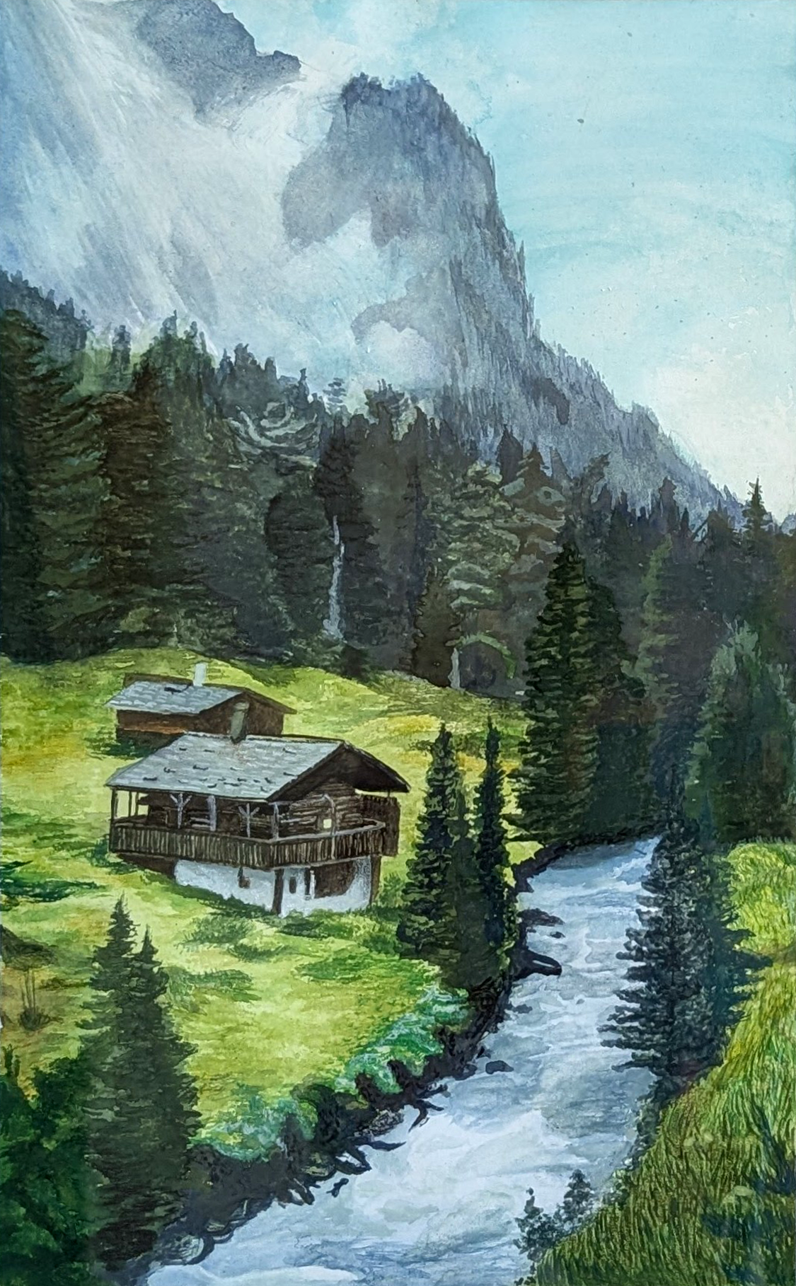 Color Landscape Study || Gouache and Watercolor || 2024