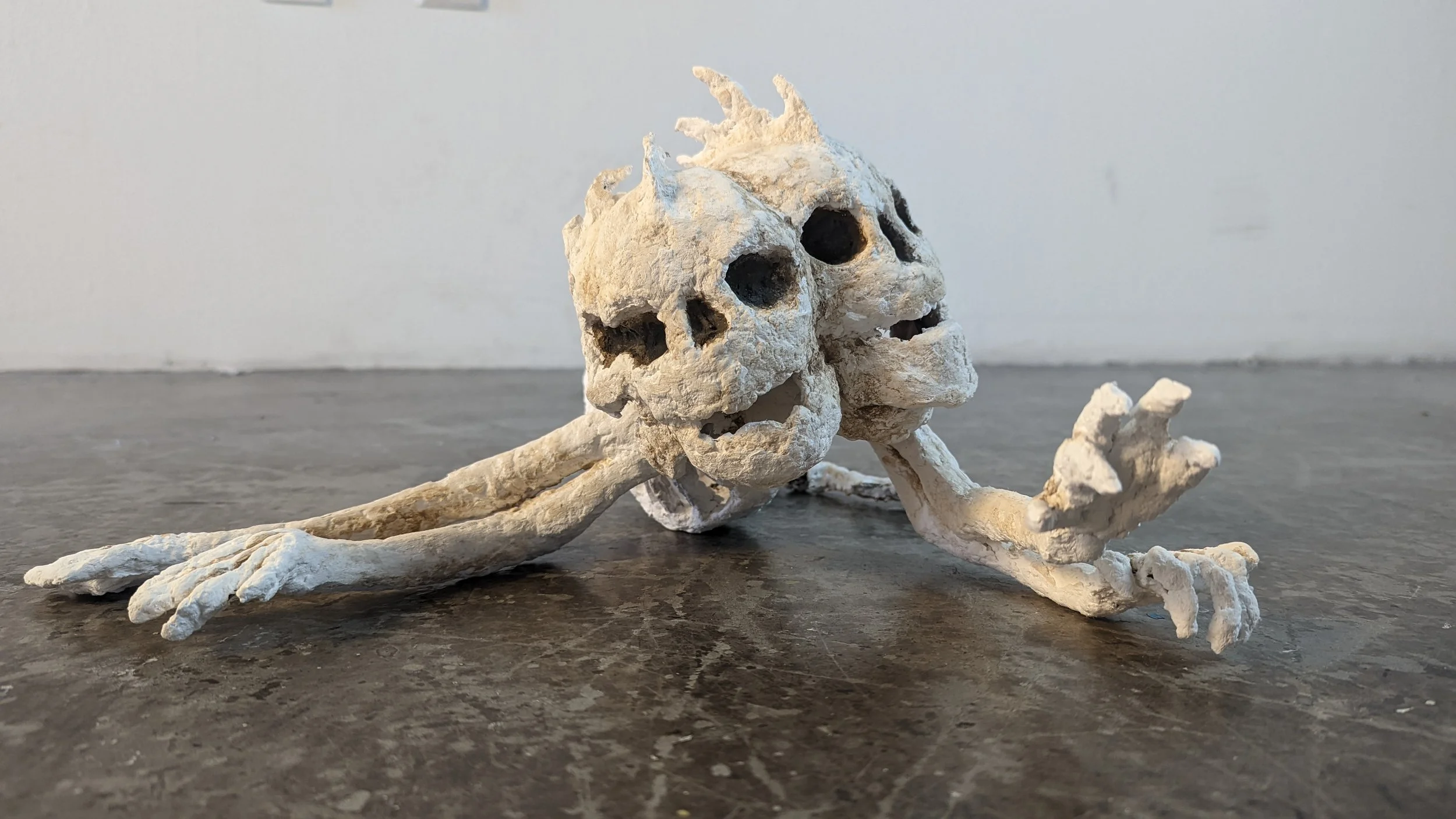 Beached Thing || Cardboard, Paper pulp and Watercolor || 2023