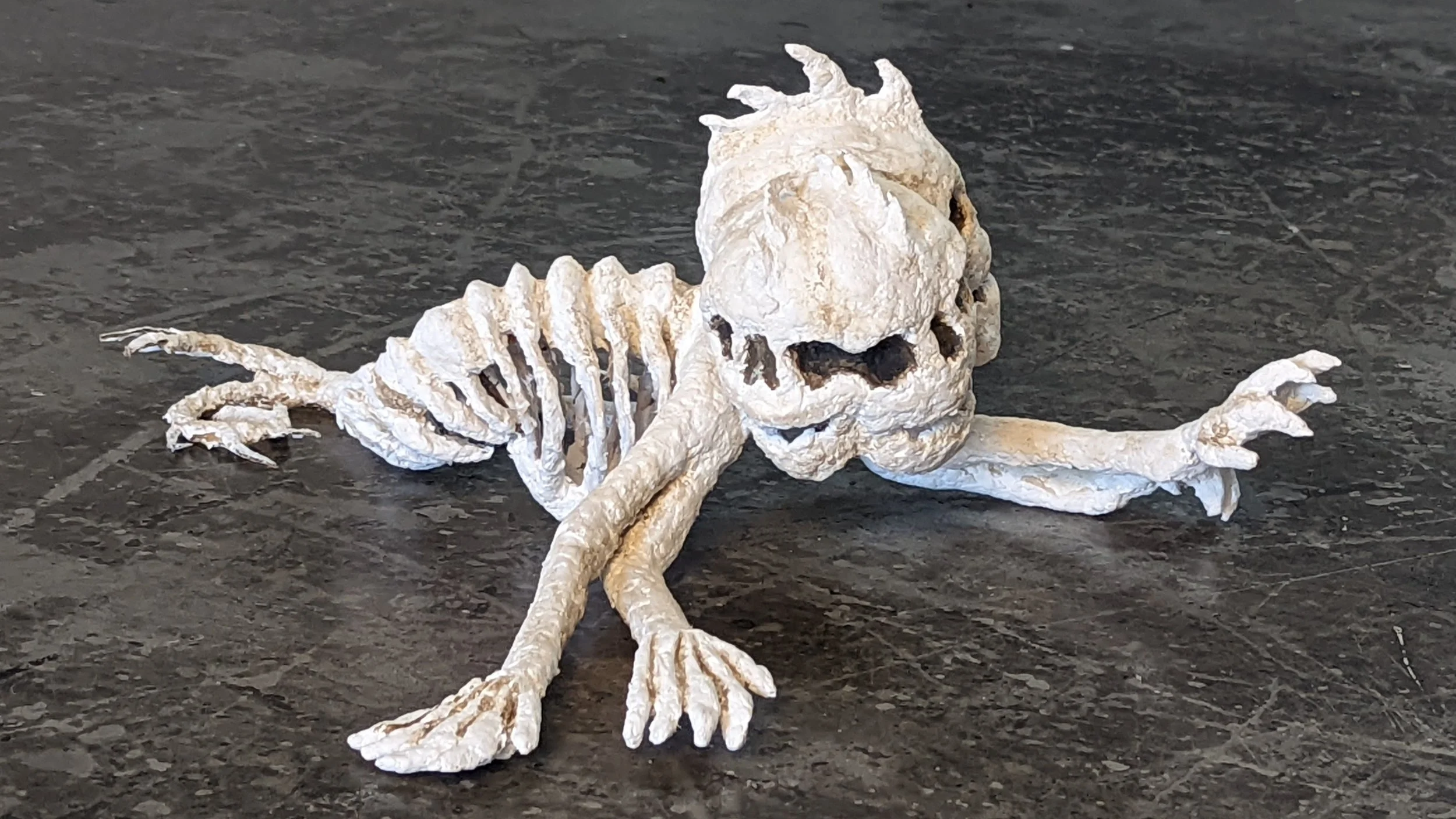 Beached Thing || Cardboard, Paper pulp and Watercolor || 2023