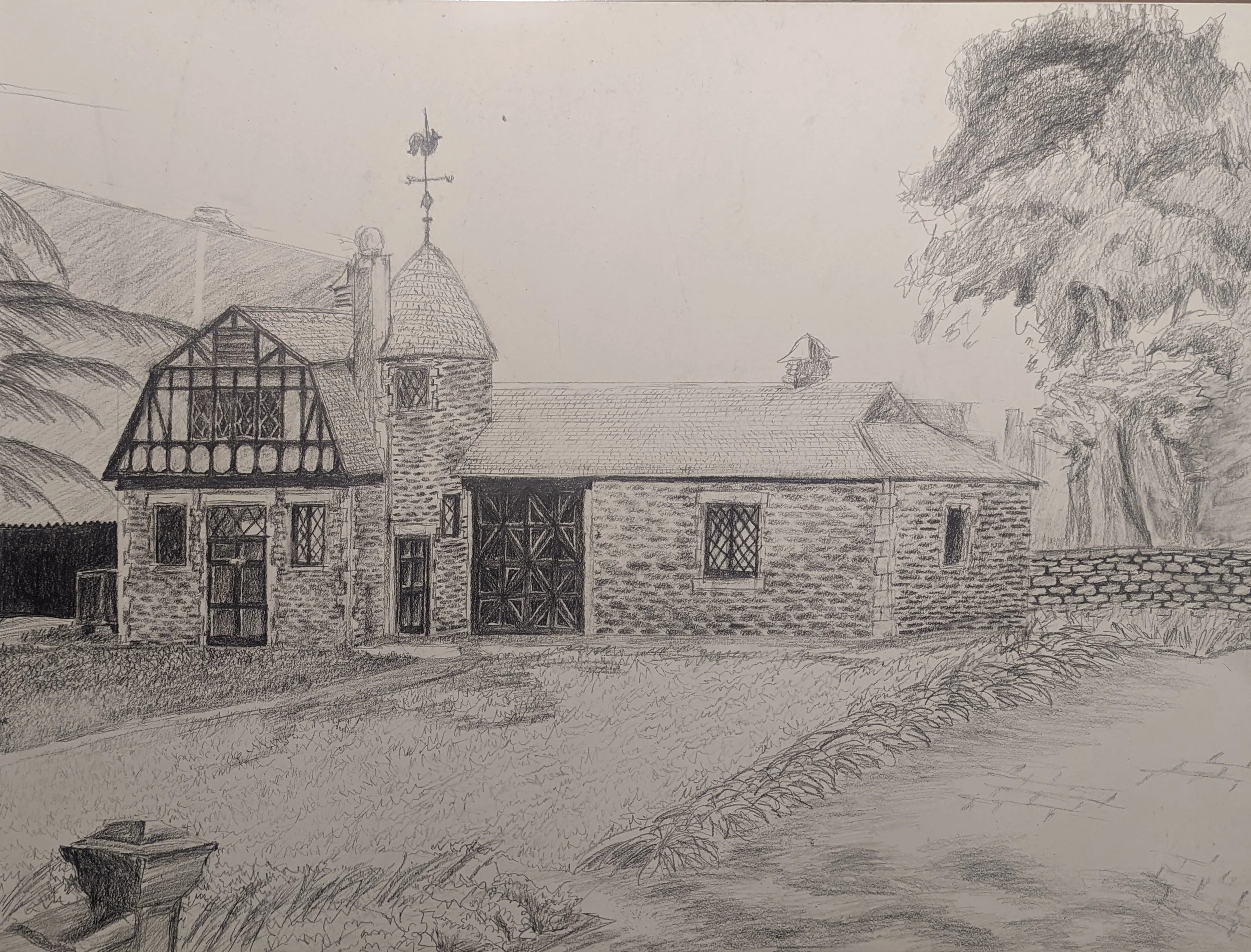 Carriage House || Charcoal and Pencil || 2023