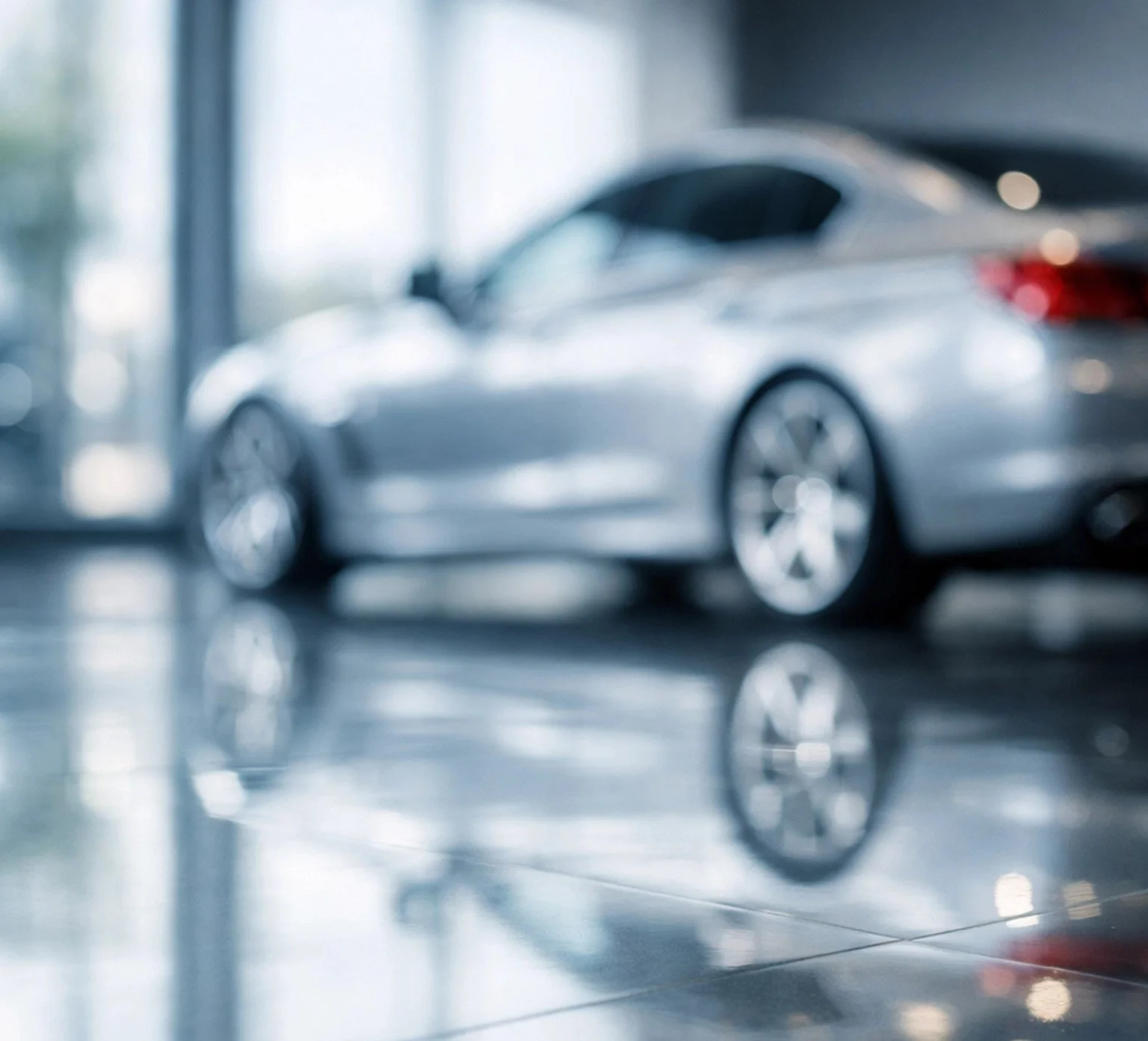 Shiny car dealership floor that was just cleaned by a Northern New Jersey Commercial Cleaning company
