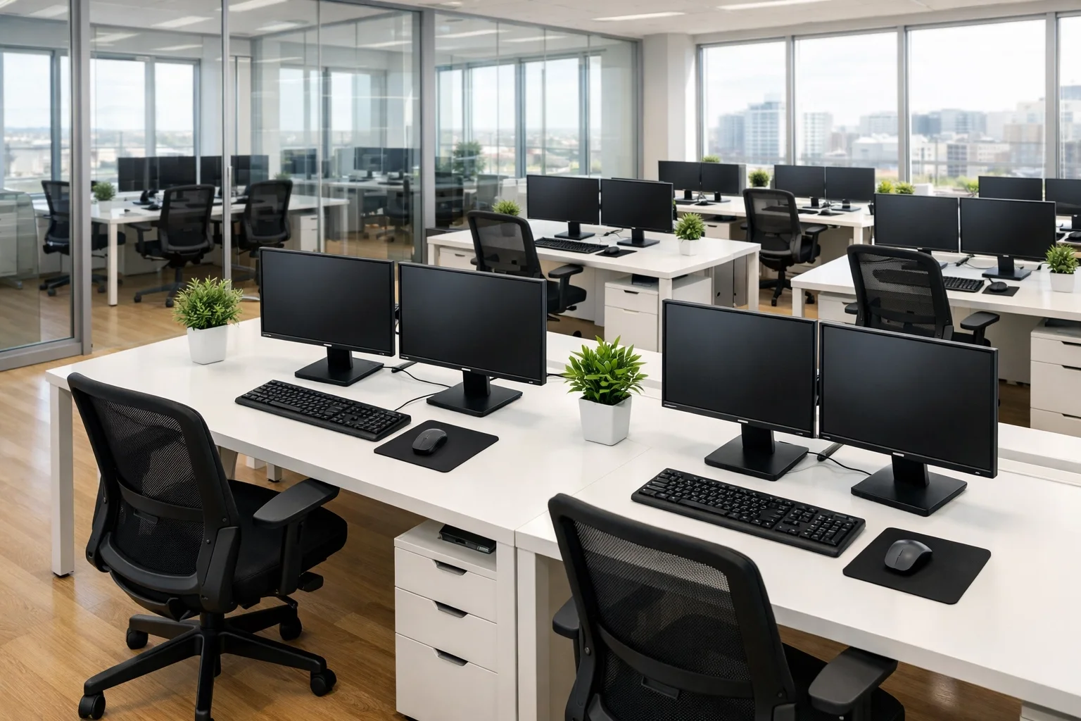 Professional office cleaning services in Northern New Jersey – sanitizing high-touch corporate workspaces.