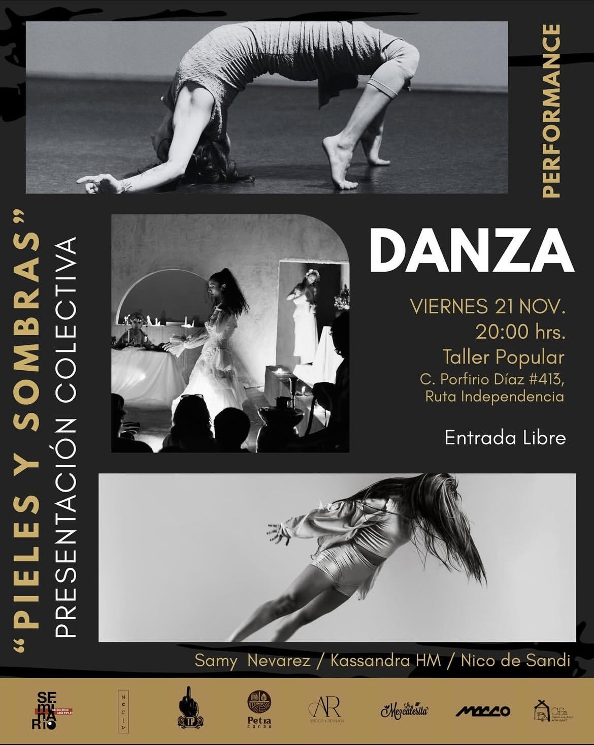 "PIELES Y SOMBRAS", Performance y Presentación Colectiva