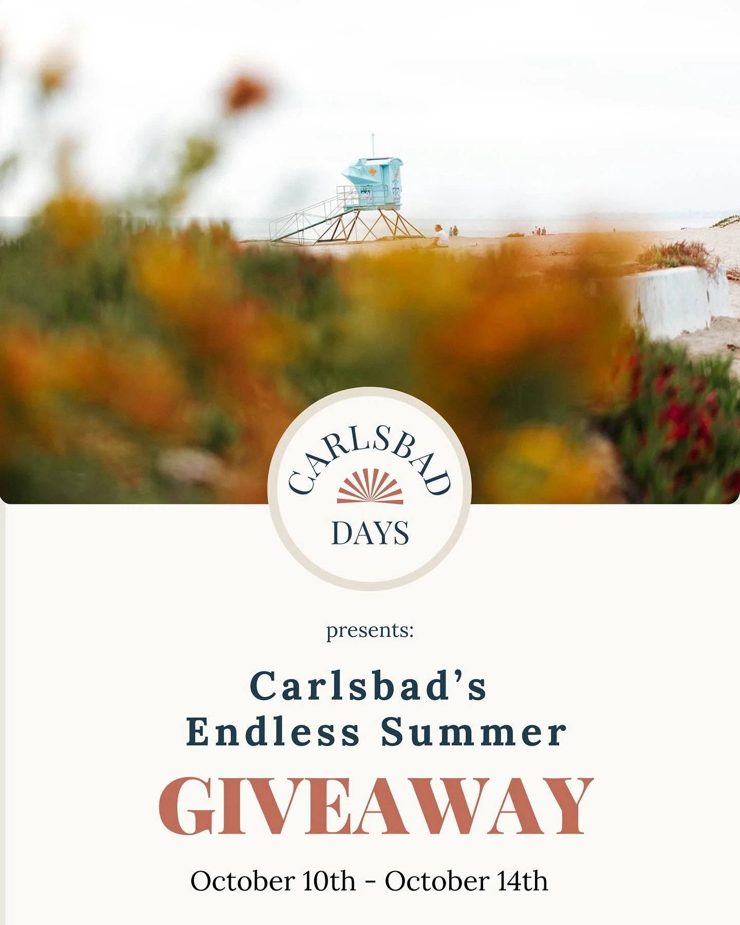 ✨ GIVEAWAY ALERT &mdash; Carlsbad&rsquo;s Endless Summer Giveaway! ✨

Here in Carlsbad, we know how to stretch summer just a liiiittlle bit longer &mdash; soaking up every warm afternoon, catching glowing sunsets, and making the most of these perfect