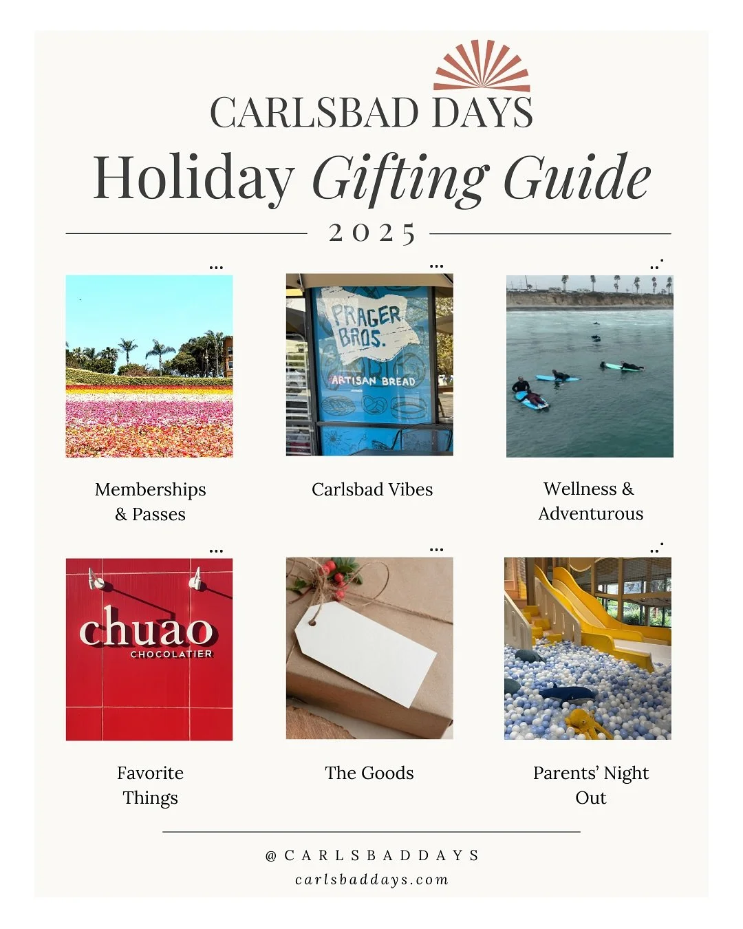 Looking for the best local spots to shop in Carlsbad this holiday season?

Carlsbad is full of fantastic small businesses, and this holiday guide was created to highlight the coastal, cozy, community-centered places that make gifting here feel so spe