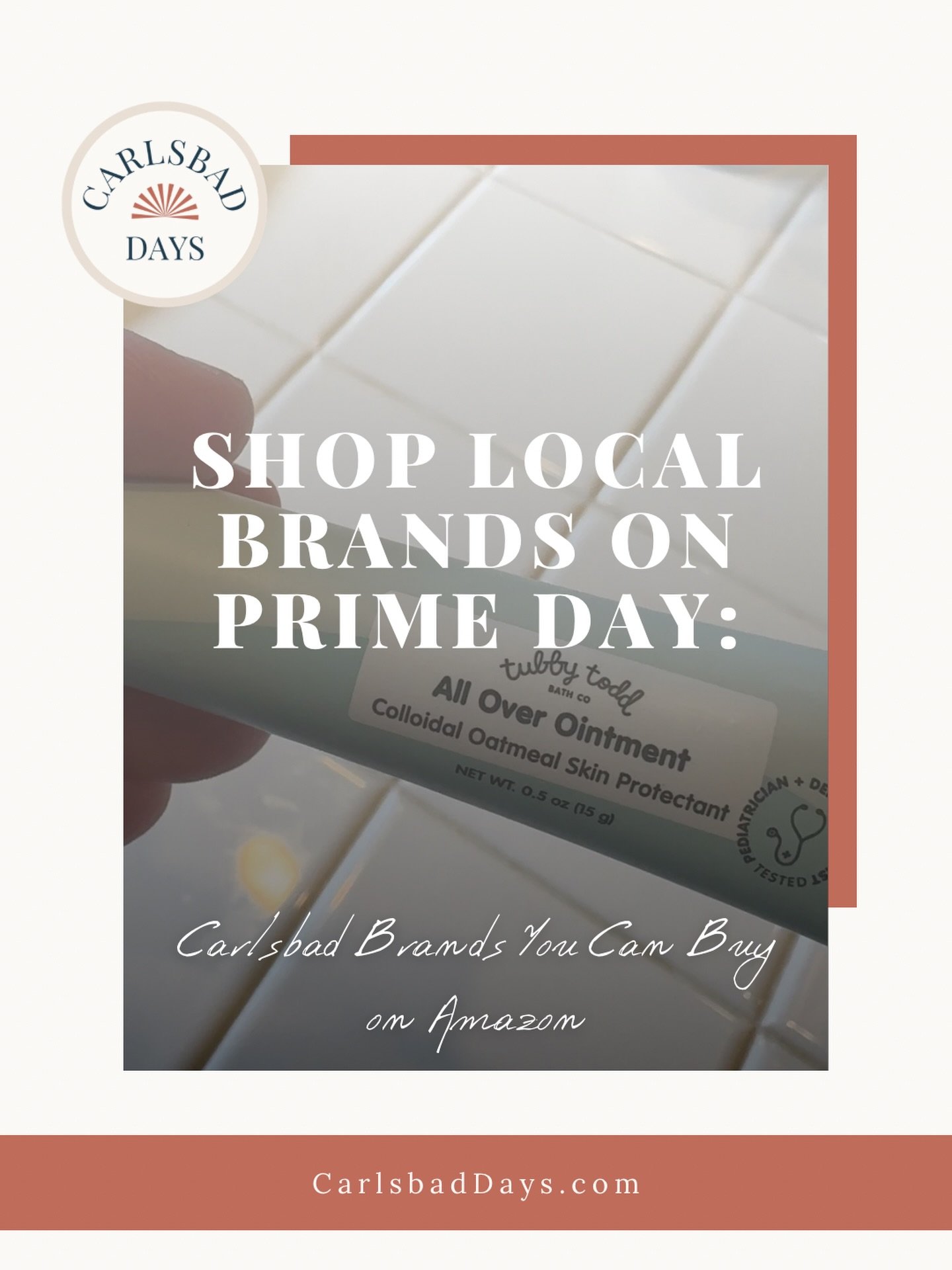Support local brands on Prime Day. 🛒

Some amazing Carlsbad&rsquo;s brands are available right now on Amazon with two-day shipping and (in some cases) prime day pricing.

It feels pretty good to click &ldquo;add to cart&rdquo; and know your money is