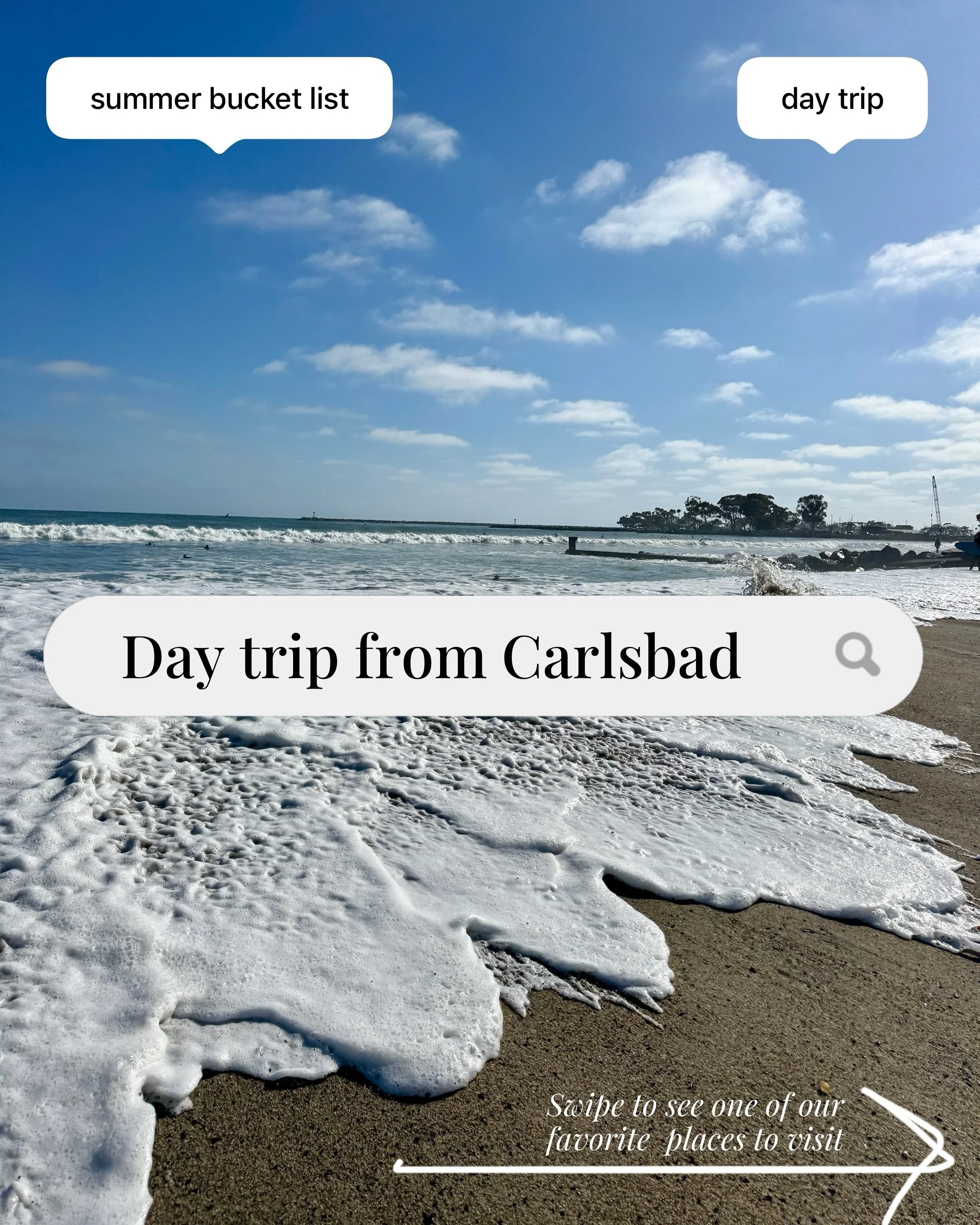 Looking for a day trip idea less than an hour away from Carlsbad?

30 minutes from Carlsbad, and it&rsquo;s got:

🏖️ calm water for the littles (hi, Baby Beach)
🚋 a FREE trolley that gets you around 
🌮 delicious eats and drinks ON the sand @dohoca