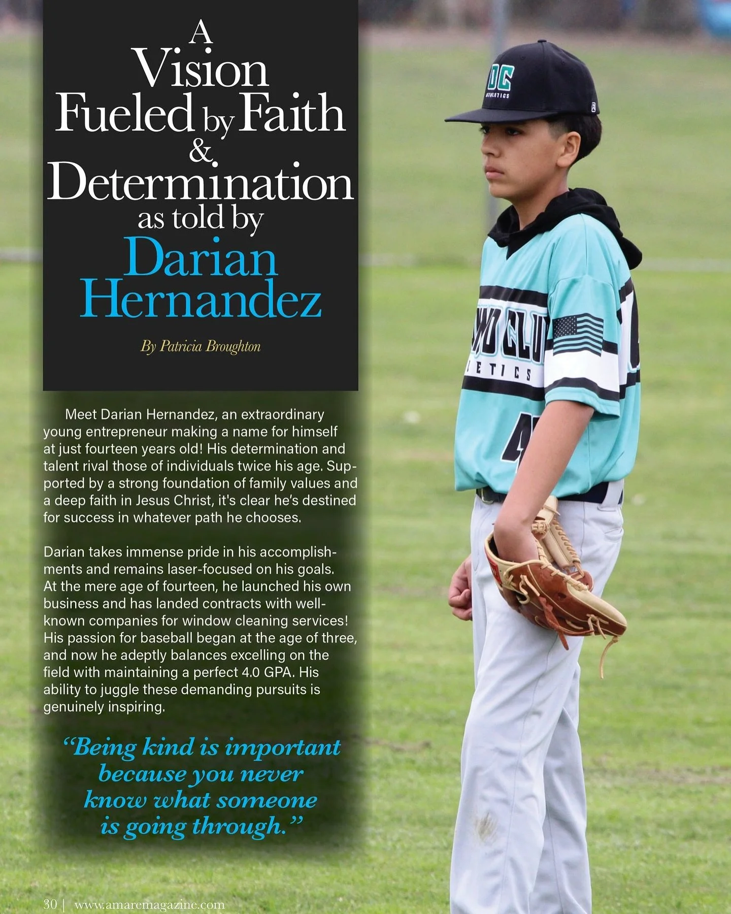 Meet Darian Hernandez, an extraordinary young entrepreneur making a name for himself at just fourteen years old!

#amareteen #amaremagazine #teenidols #teenbaseball