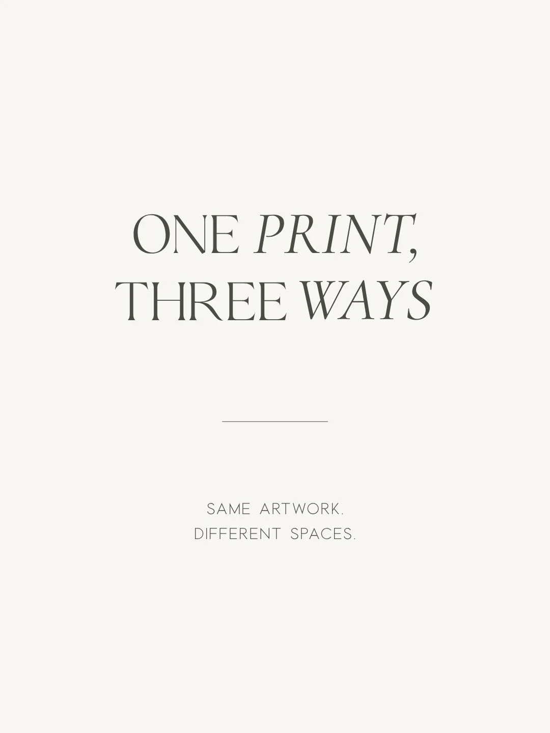 One print, three very different feels.

The same artwork can look completely different depending on the space around it. Warm and earthy, dark and moody, or a little more colourful 💛

What&rsquo;s your favourite?

*The interiors in this post are AI-