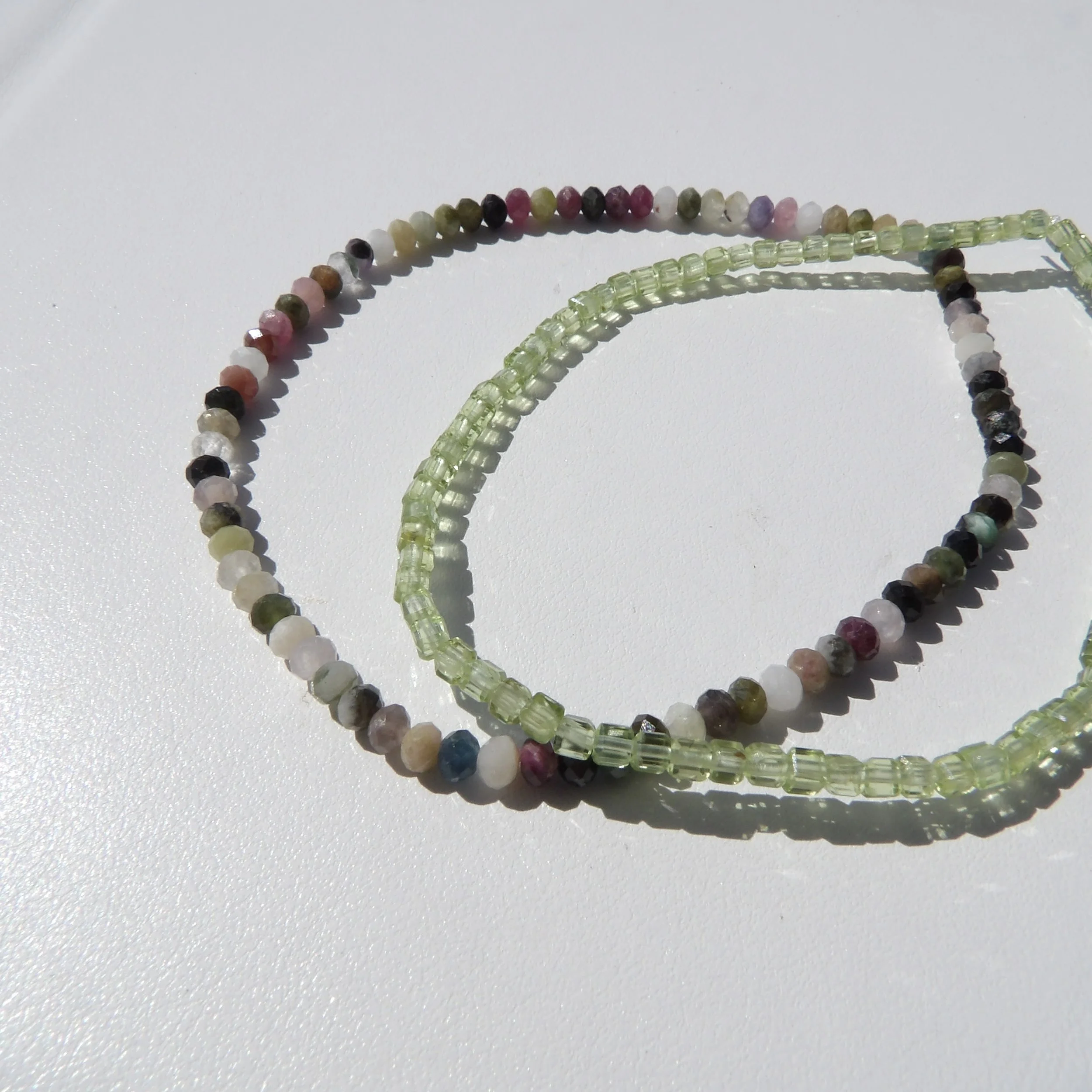 Renewing Peridot and Tourmaline Bracelet Stack