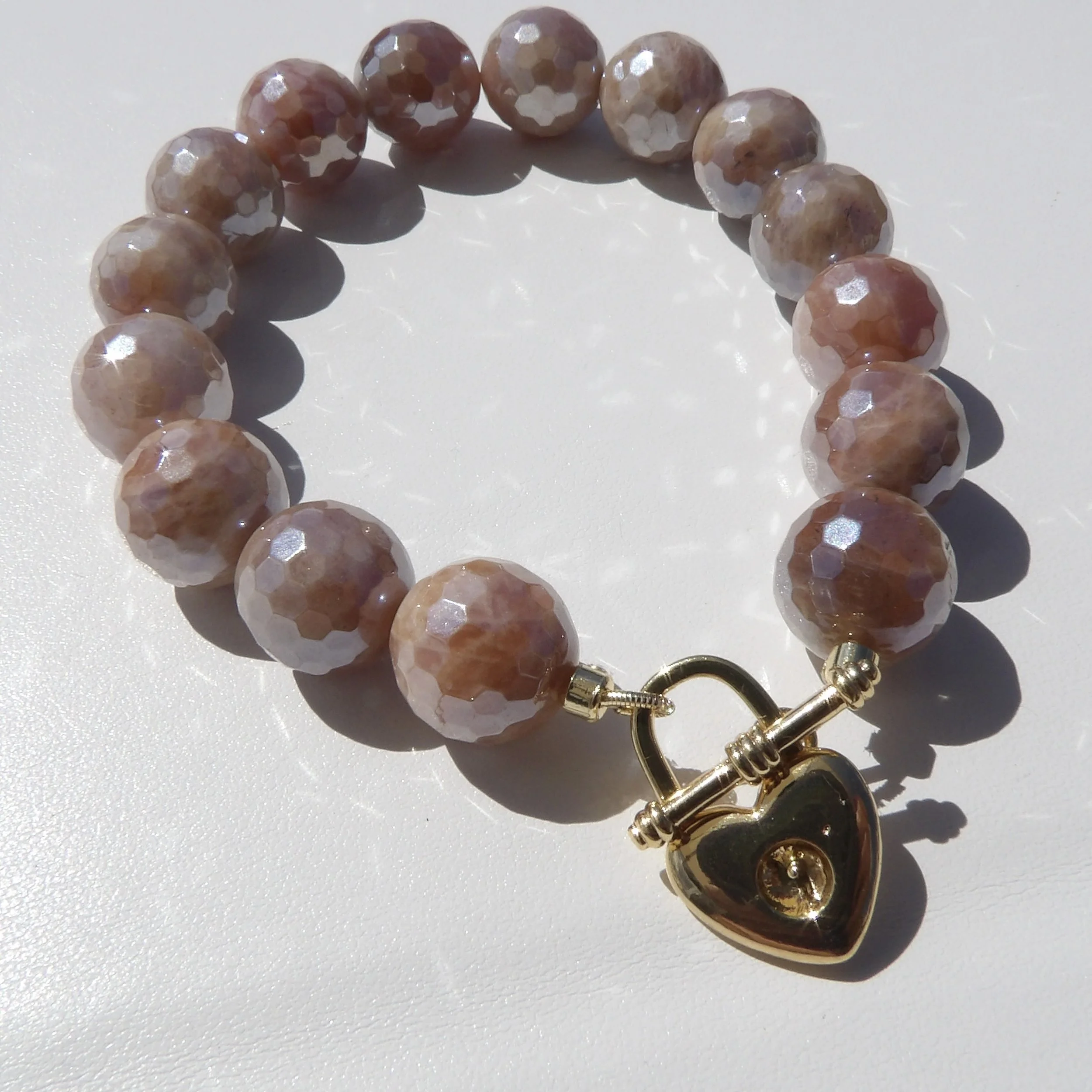 Electroplated Sunstone Bracelet