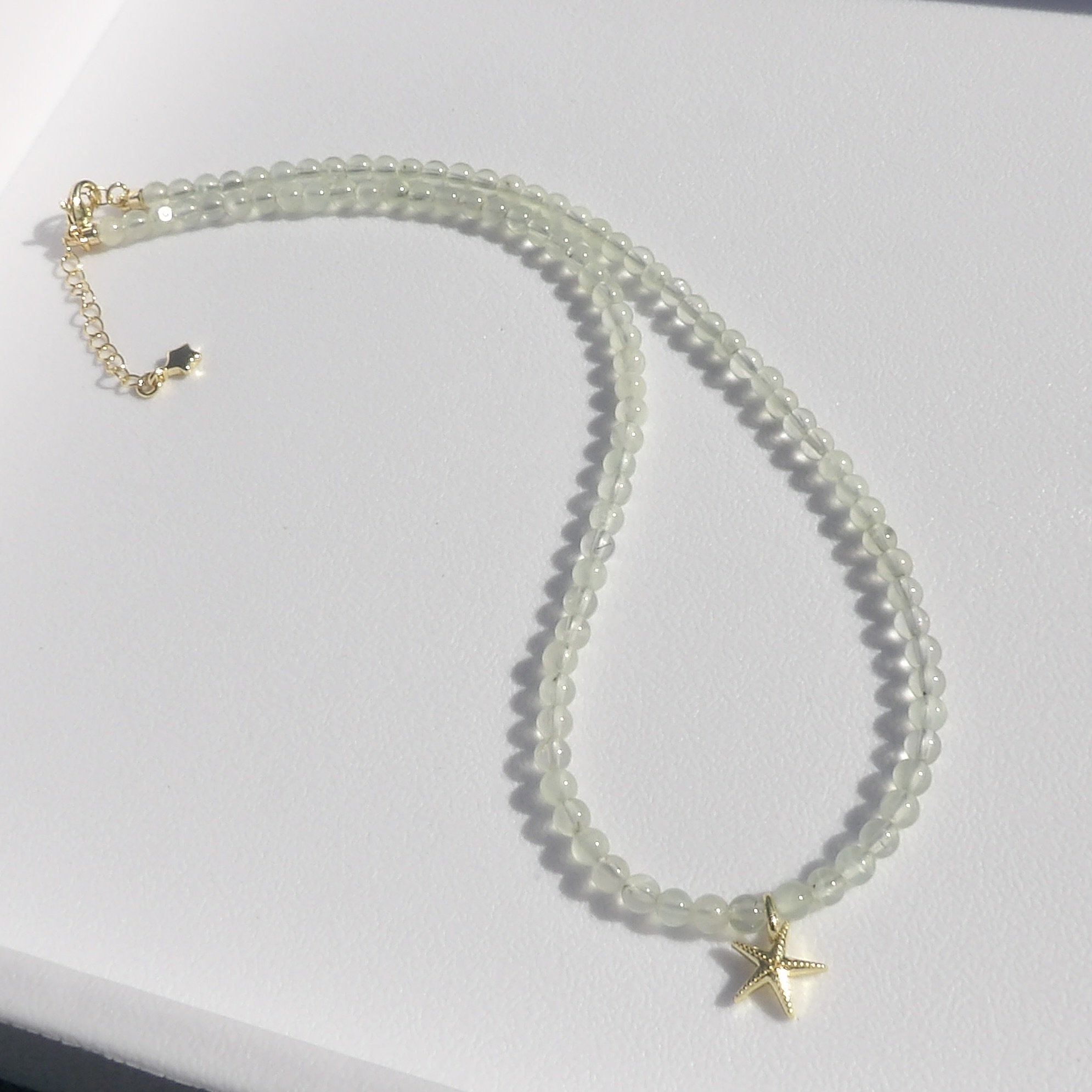 Green Fluorite Starfish Necklace