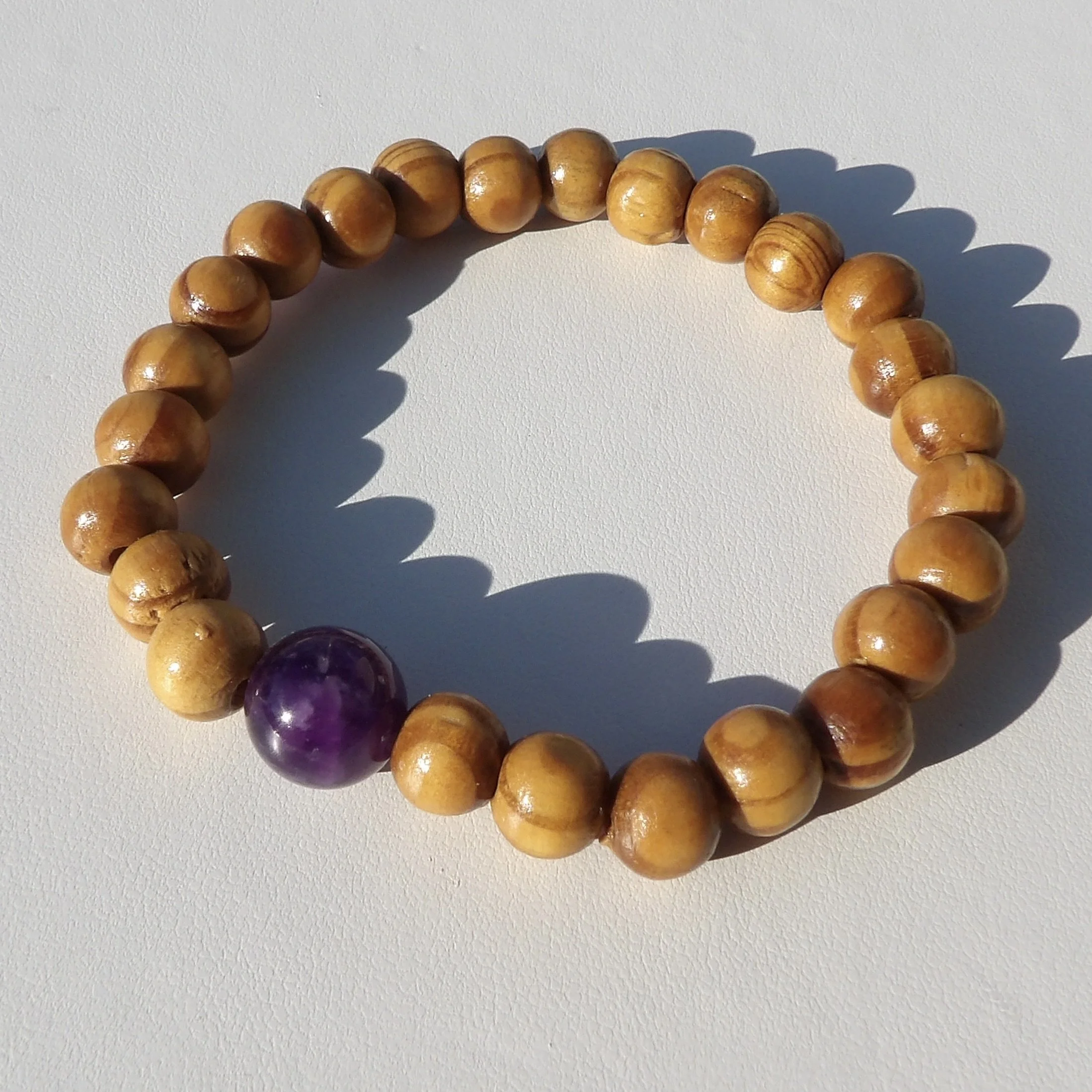 Harmony Amethyst & Sandalwood Bracelet