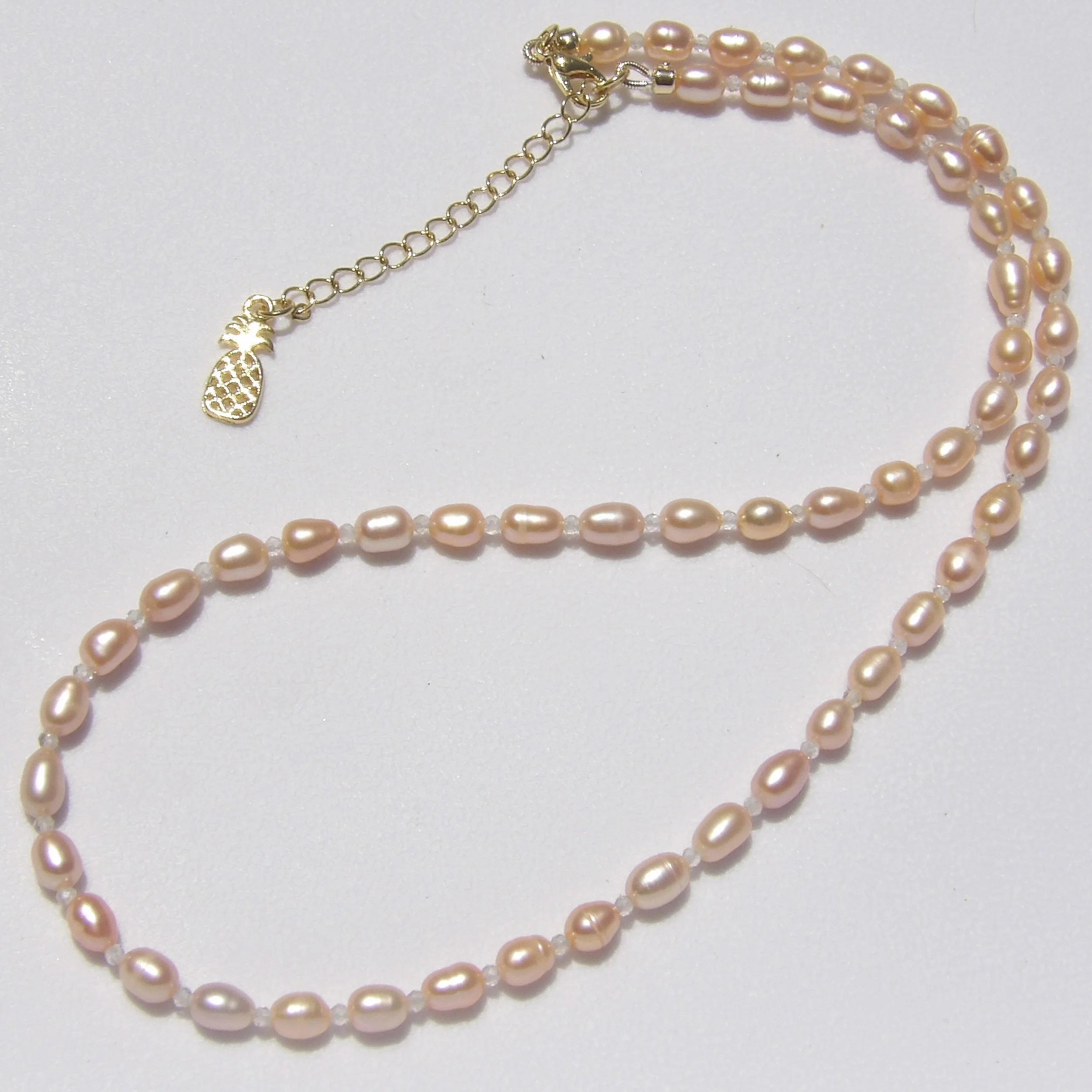 Peach Pearl & Citrine Harmony Necklace