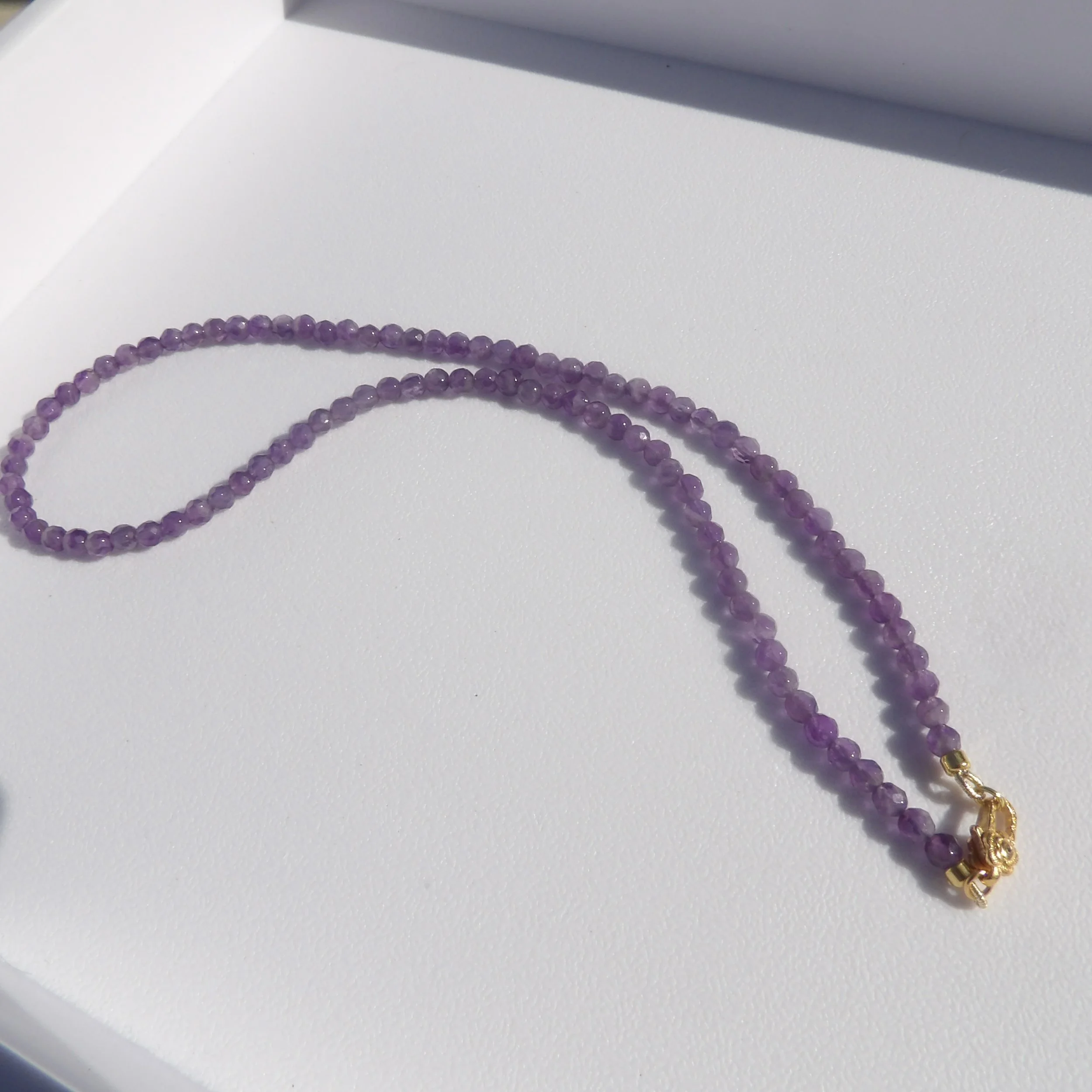 Amethyst Rosebud Necklace