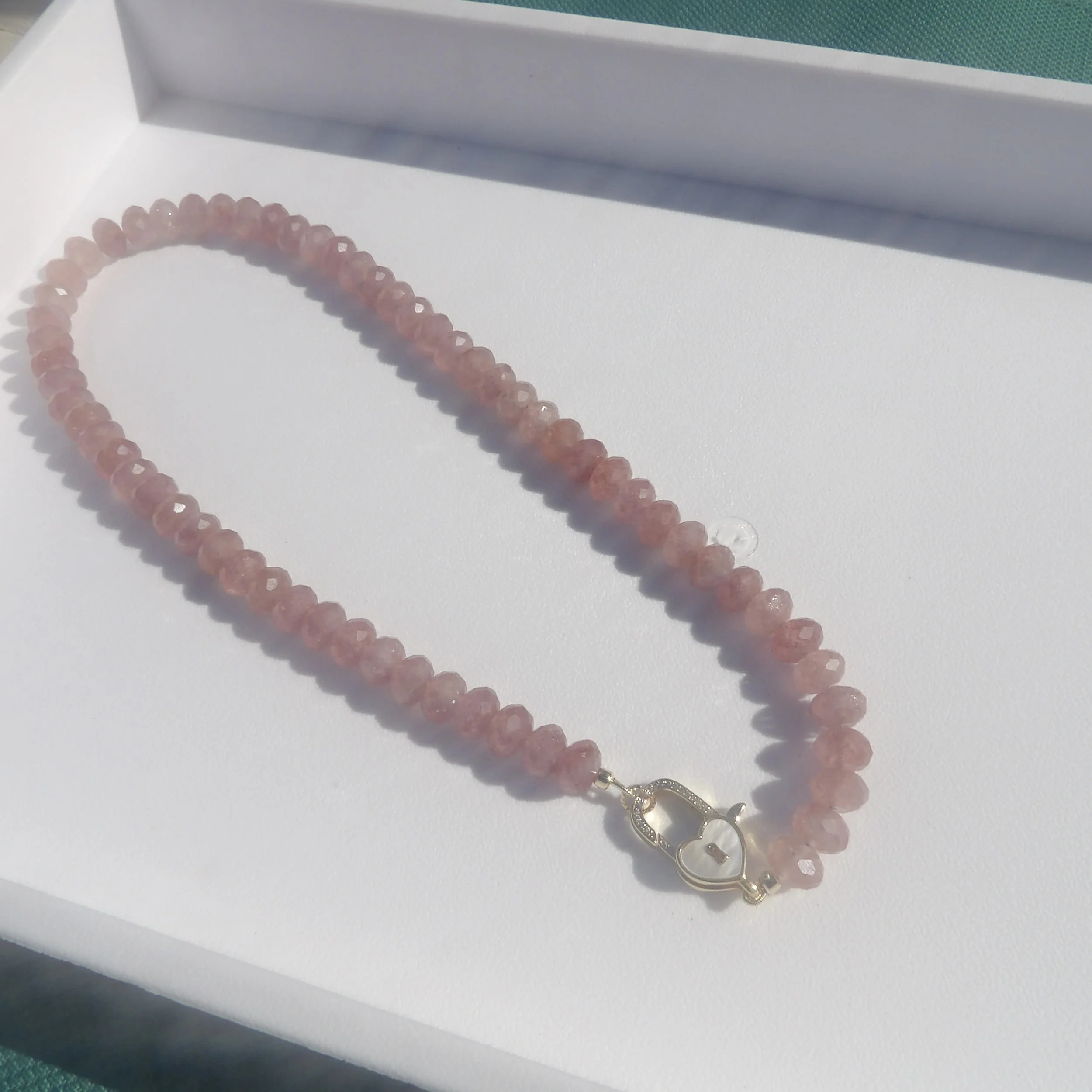 Strawberry Quartz Elegance Necklace