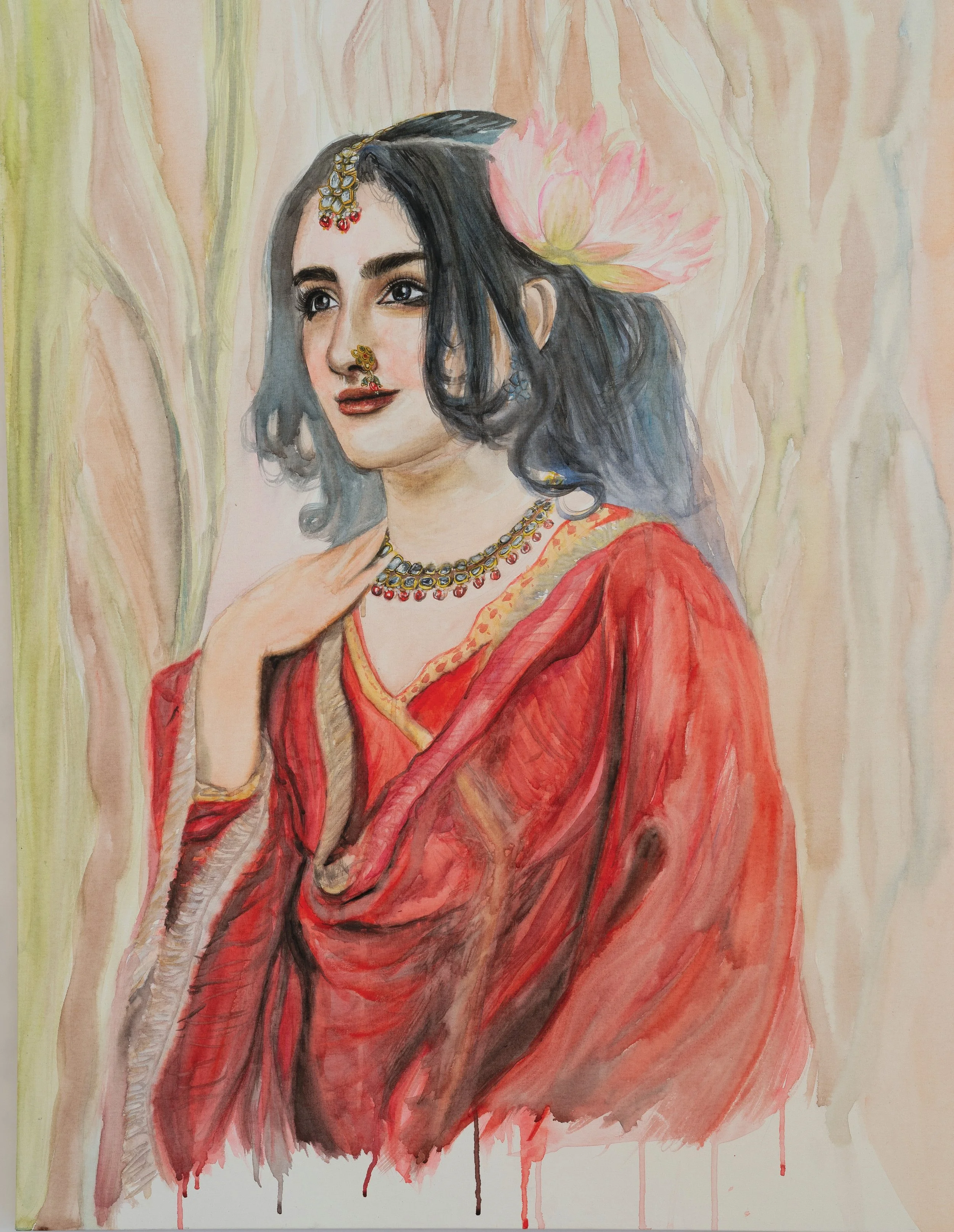 "Shashthi Devi"
Watercolor on canvas
30x40"
2025