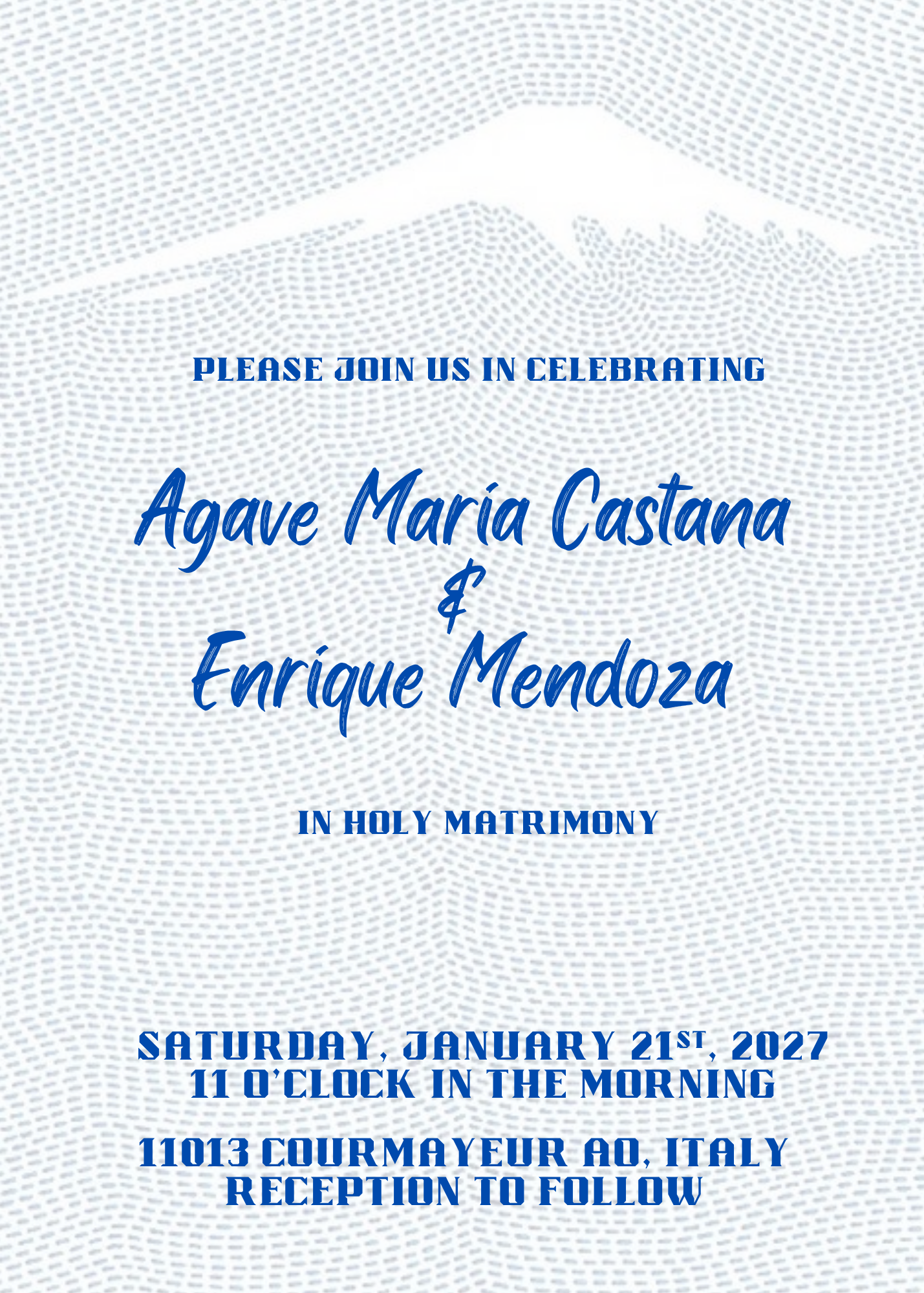 mountain wedding invitation - digital download