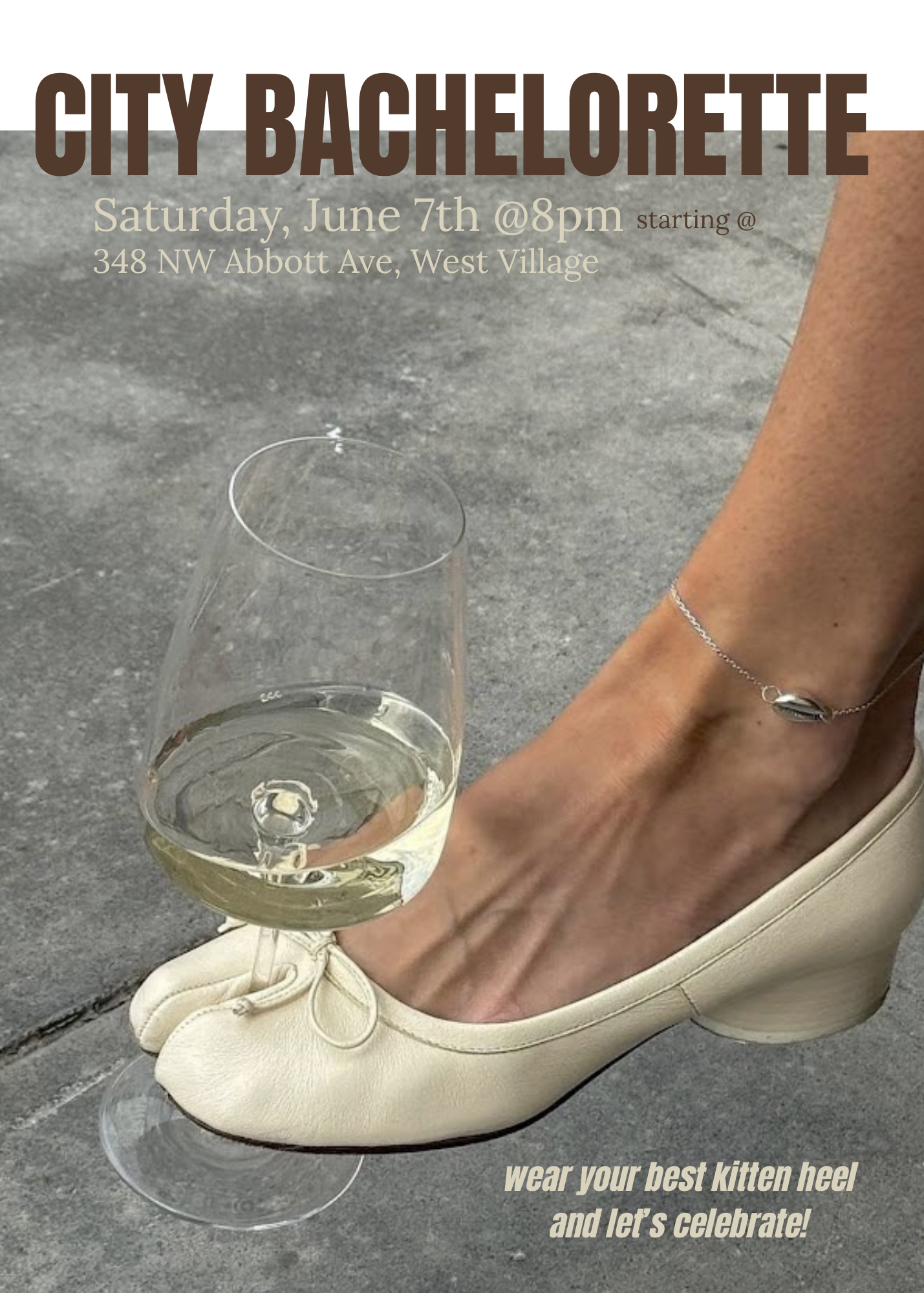 City Bachelorette Party Invite + Itinerary