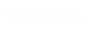 Blue Cross Blue Shield logo with a white cross and a shield symbol on a black background.