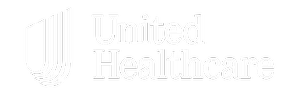 United Healthcare logo with black text and stylized 'U' symbol on a white background.