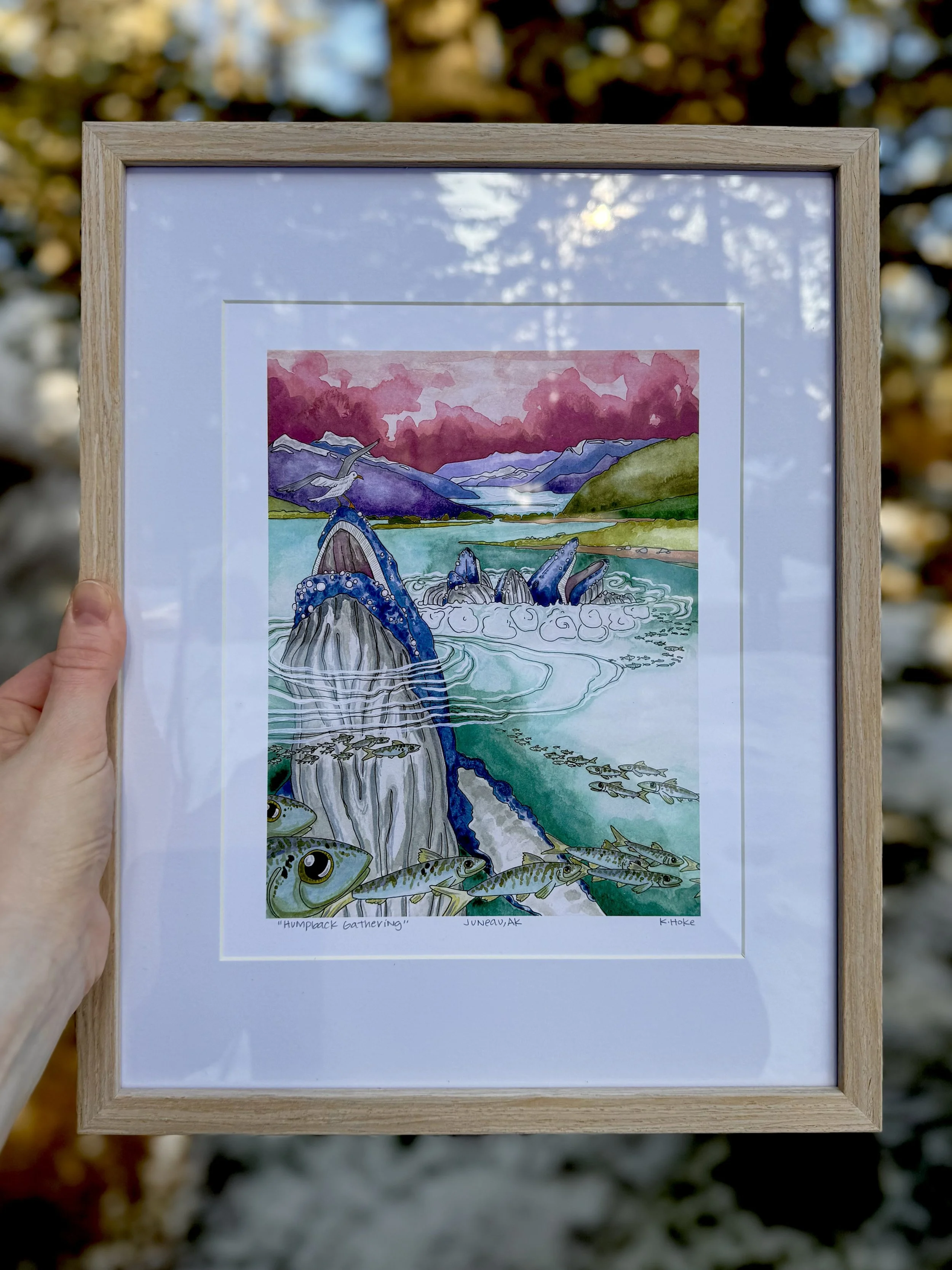 Humpback Gathering Print