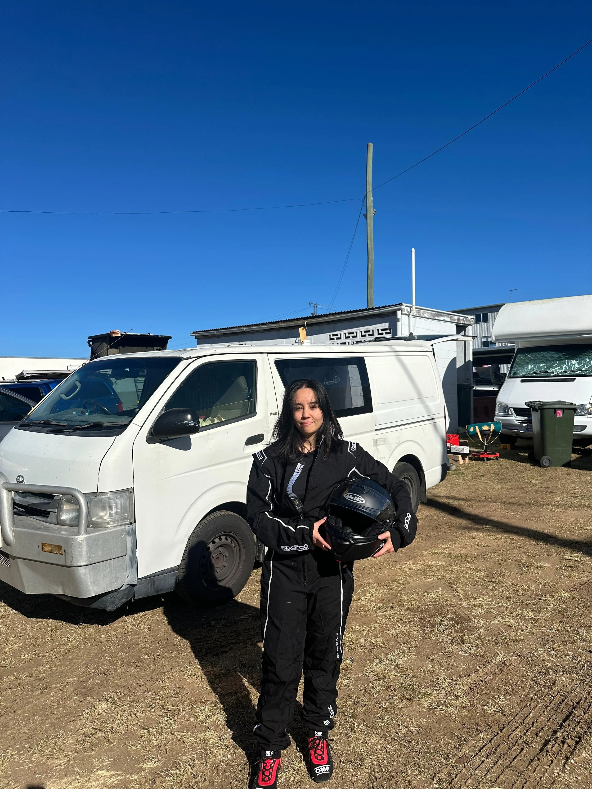 X Le at her first solo race meet since buying her # 88 Superkart.