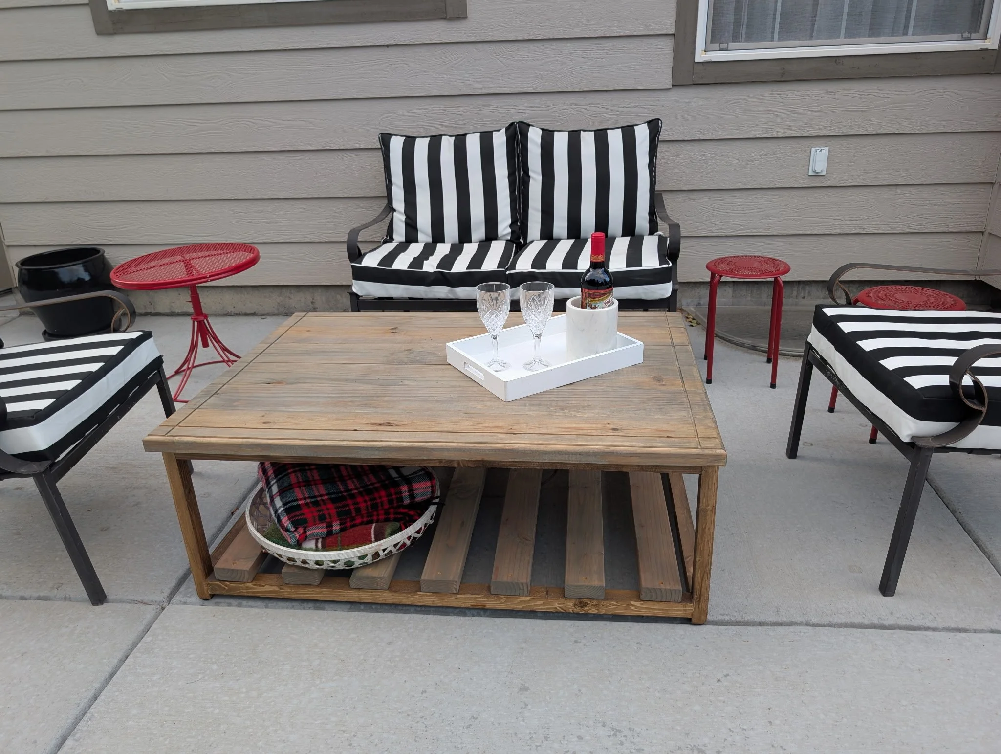 Outdoor rustic farmhouse table