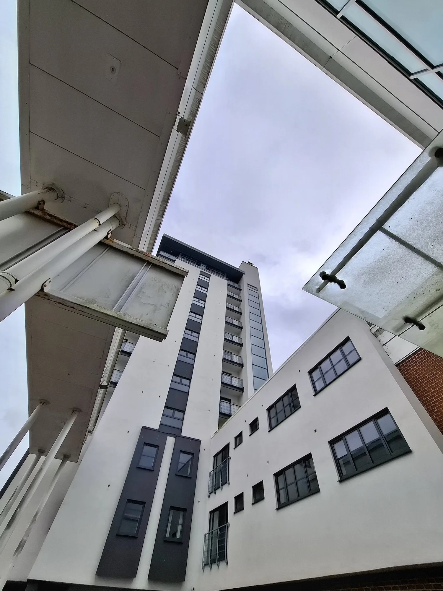 Dynamic view of the Harbour Sail building.