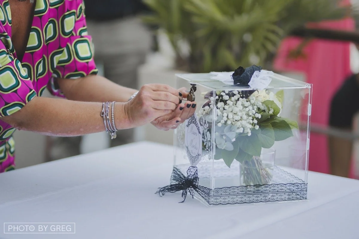 Box bouquet, un gioco simpatico per vincere il bouquet della sposa custodito in box trasparente.