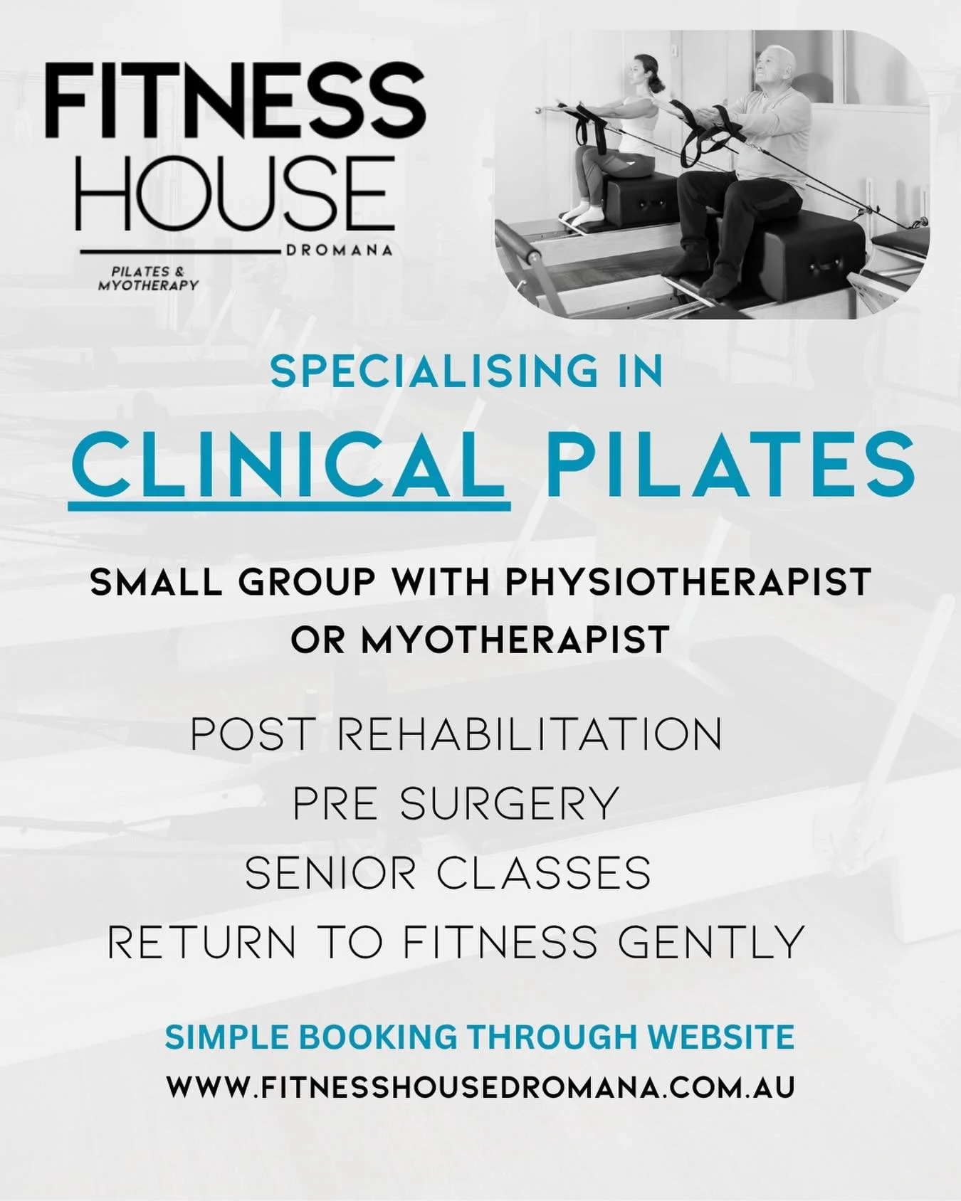 Looking for a safe and supportive way to move? 🌿
Our Clinical Pilates classes are designed for:
✨ Post rehab recovery
✨ Pre &amp; post surgery support
✨ Beginners welcome
✨ Senior friendly
✨ Low impact exercise
Each participant receives an individua