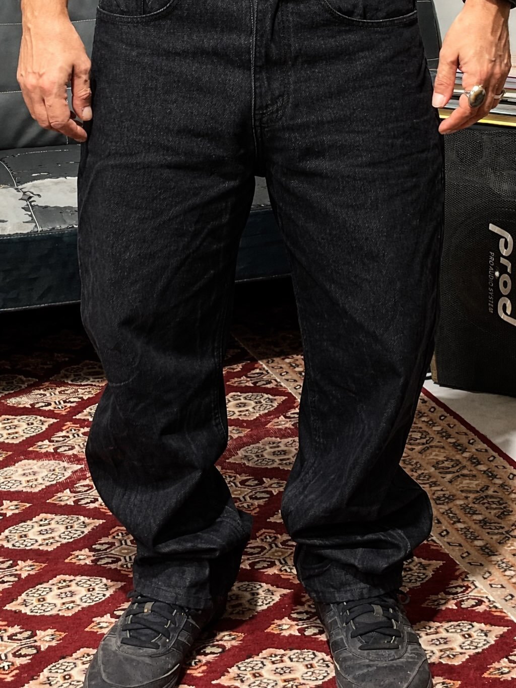 WIDE Jeans.  100%Algodon.  #habdmade #slowfashion #needleblack #madridatelier #verano2026